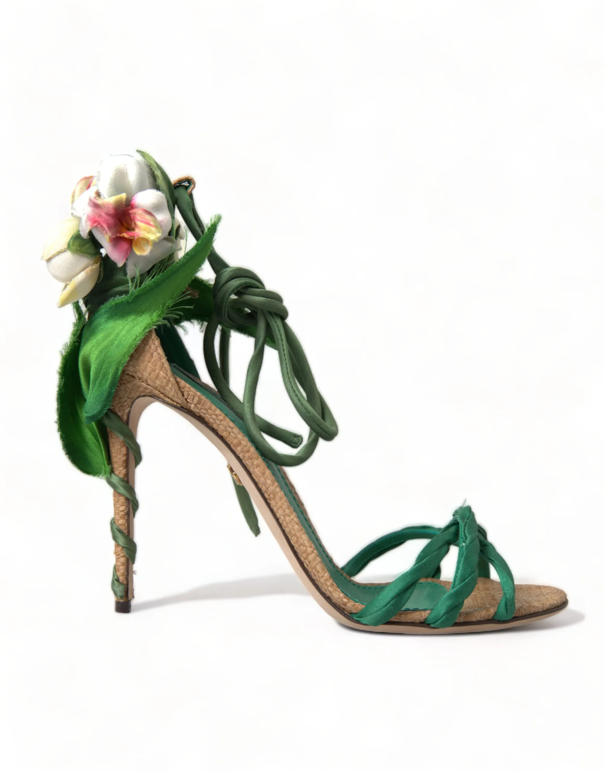 Dolce & Gabbana Women's Emerald Elegance Satin Heels