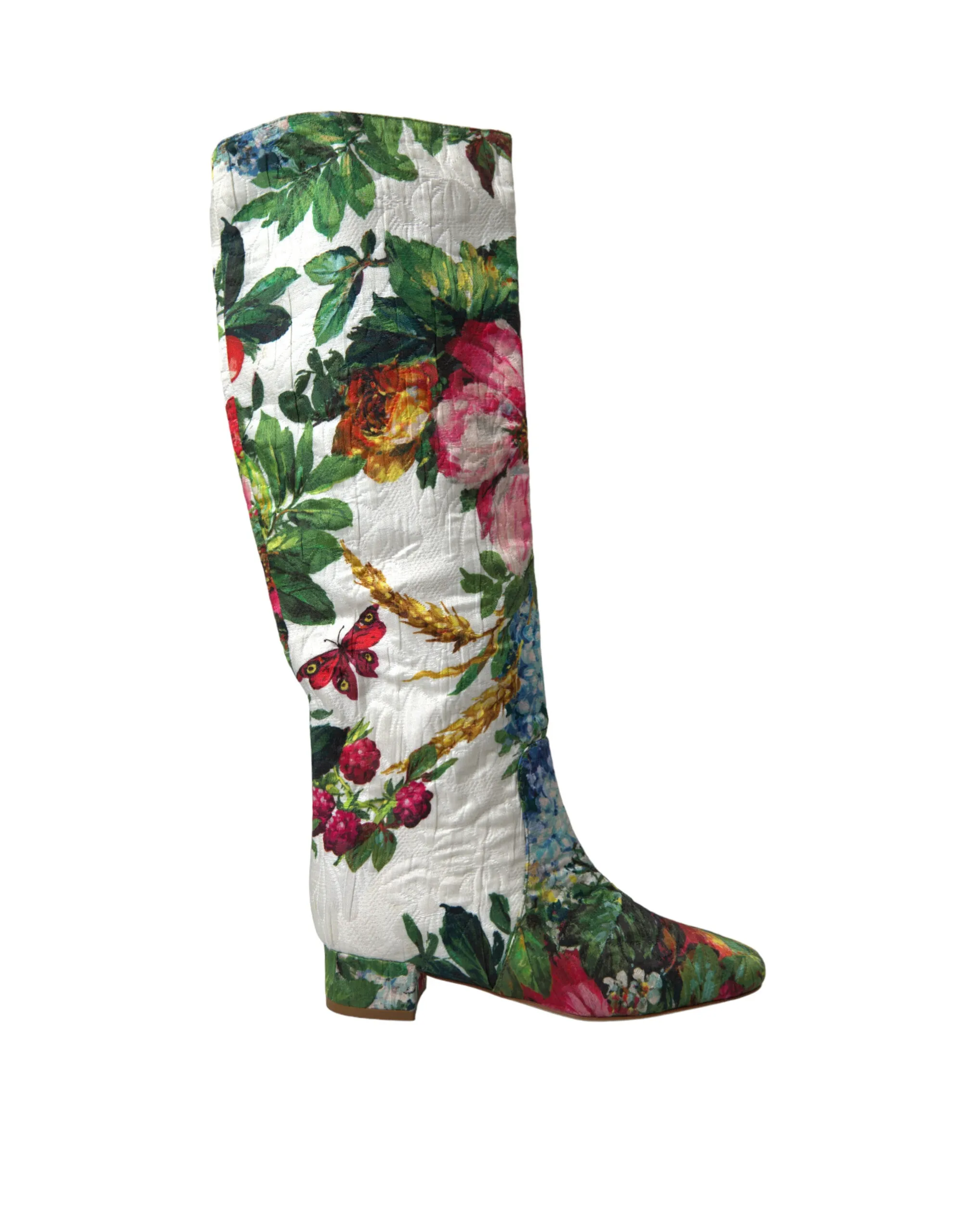 Dolce & Gabbana Women's Floral Brocade Knee High Boots
