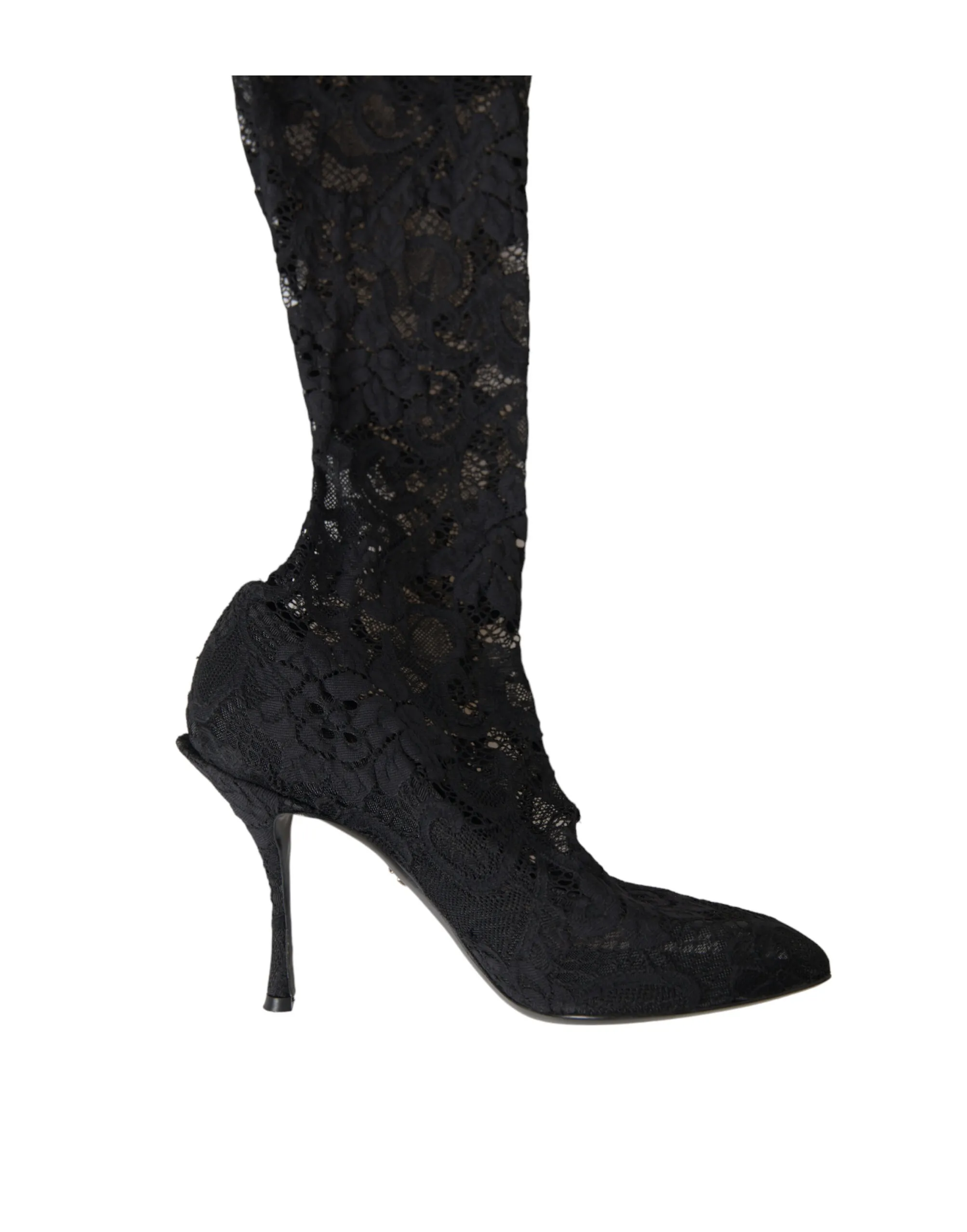 Dolce & Gabbana Women's Elegant Black Stretch Sock Boots