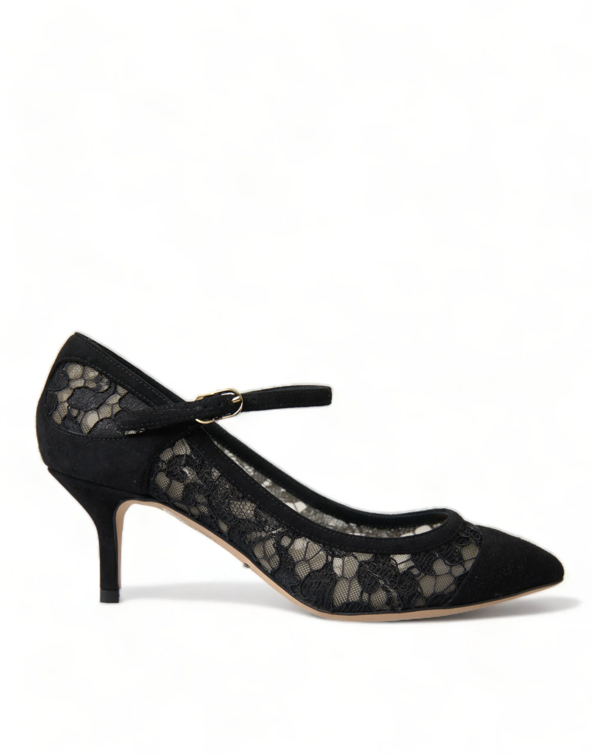 Dolce & Gabbana Women's Elegant Black Taormina Lace Heels