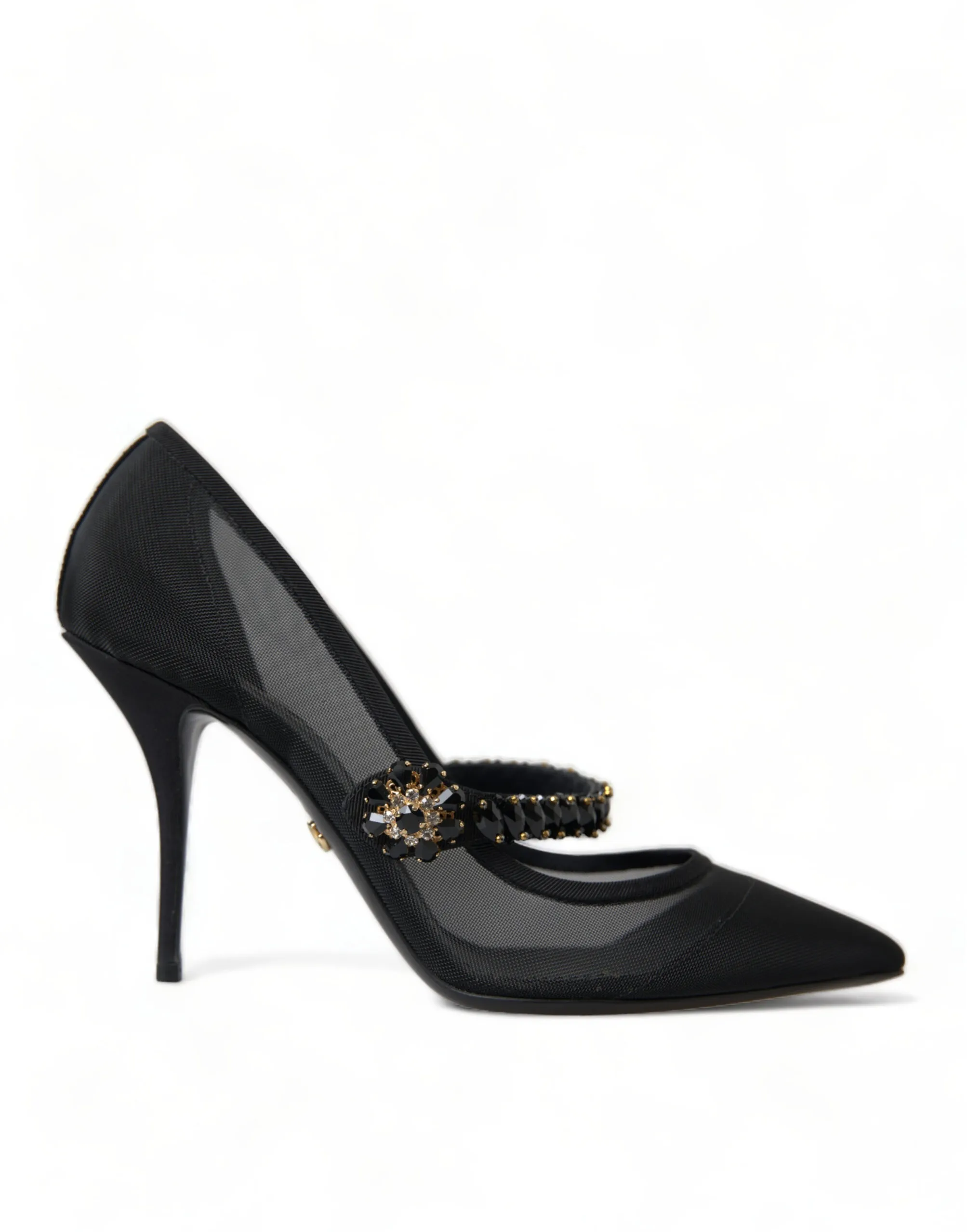 Dolce & Gabbana Women's Crystal-Embellished Black Mary Jane Stilettos