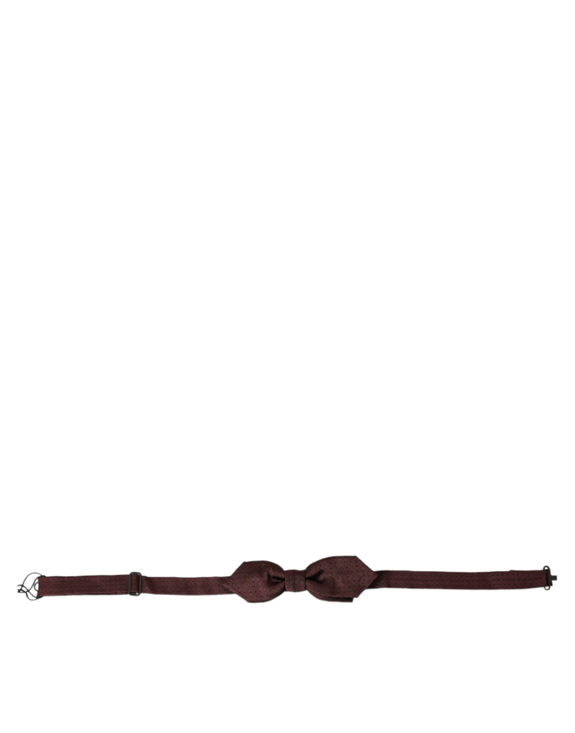 Dolce & Gabbana Men's Elegant Bordeaux Silk Bow Tie