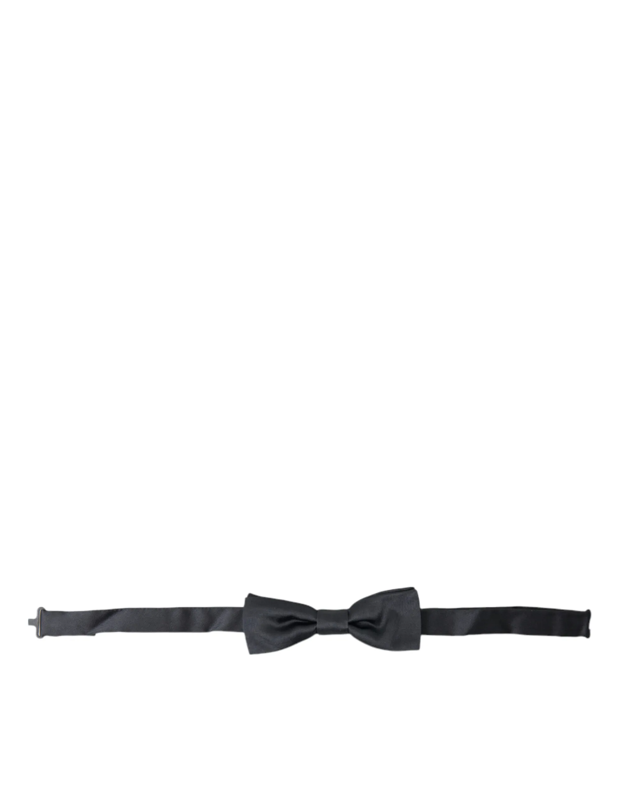 Dolce & Gabbana Men's Elegant Anthracite Gray Silk Bow Tie