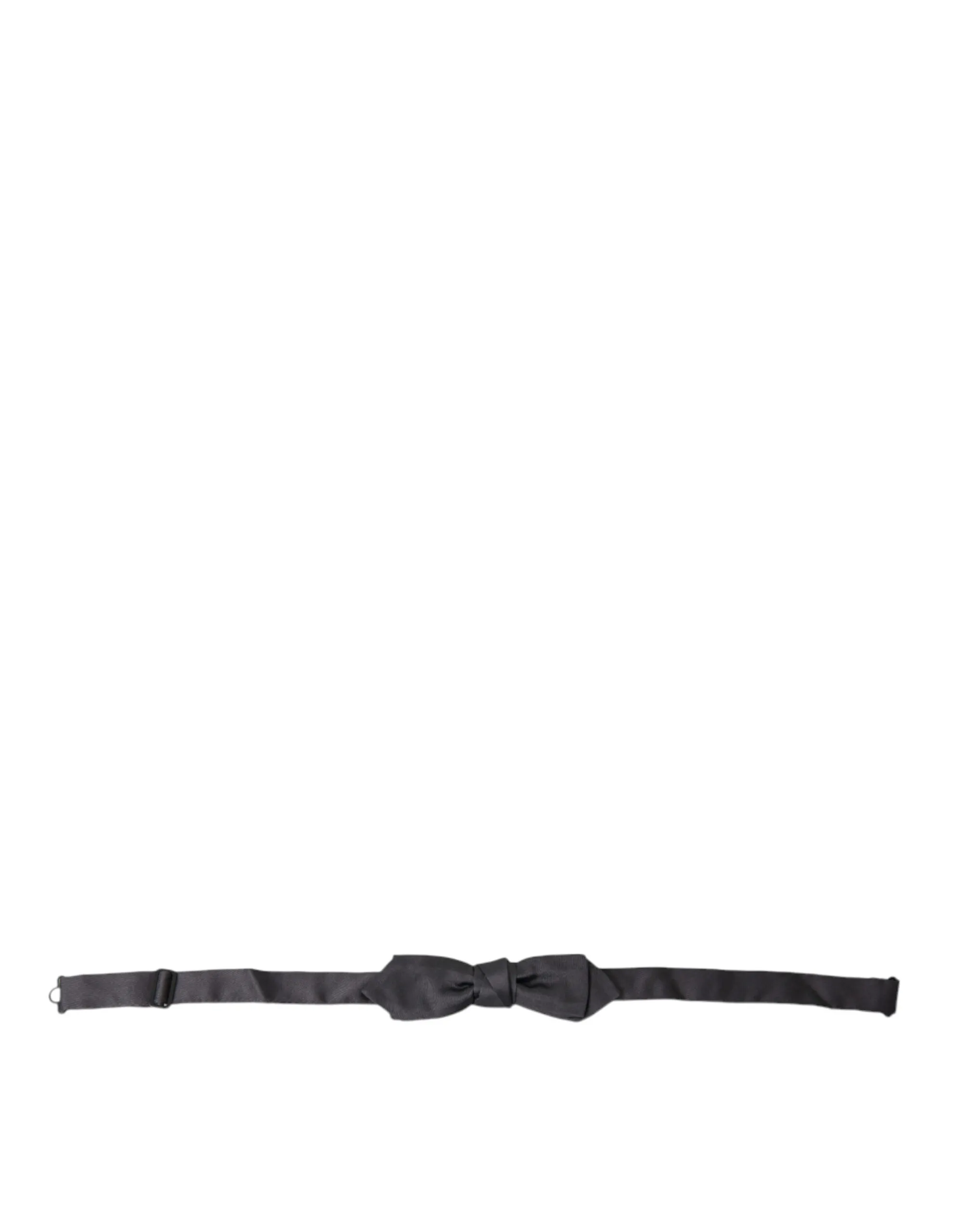 Dolce & Gabbana Men's Elegant Anthracite Silk Bow Tie