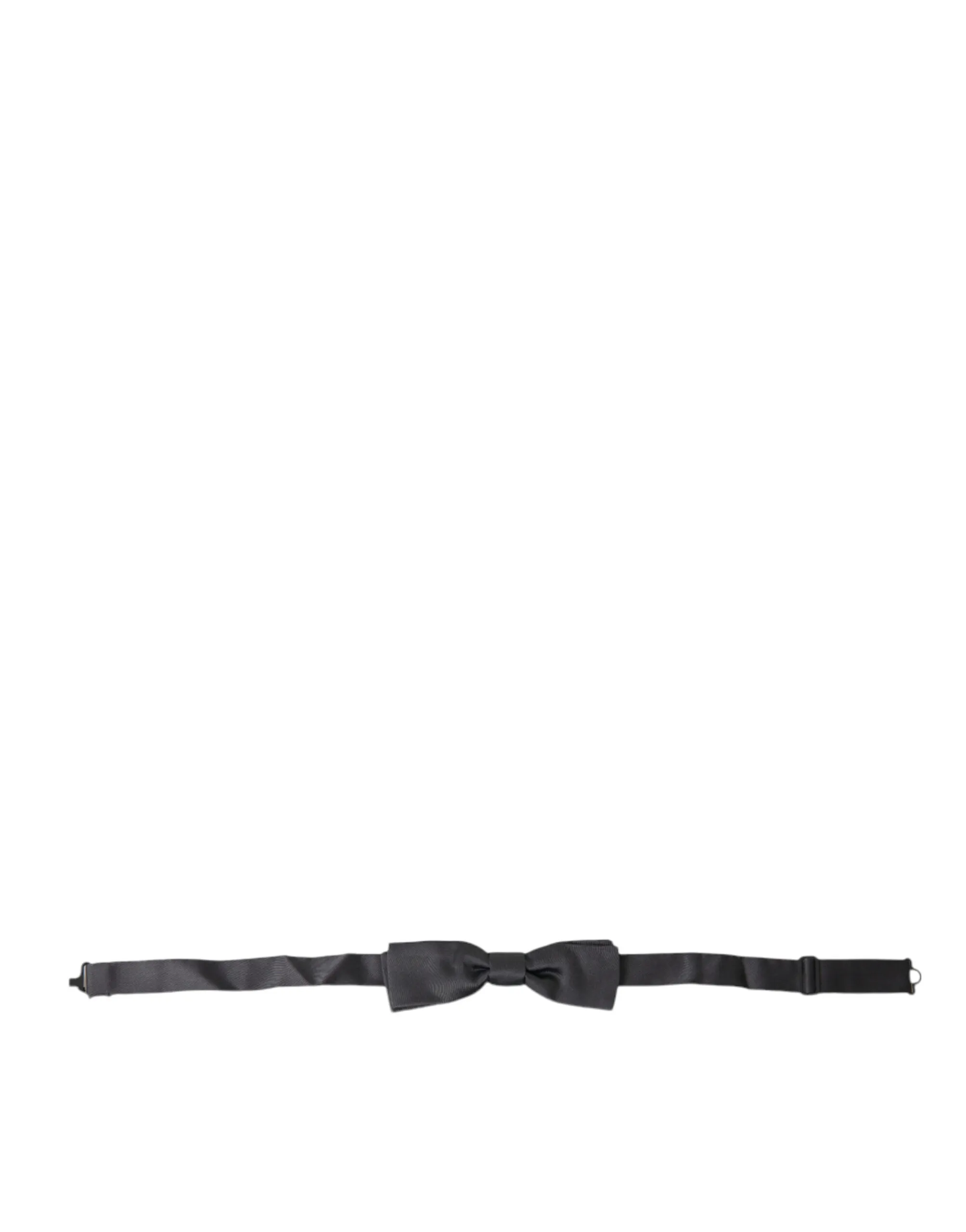 Dolce & Gabbana Men's Elegant Dark Anthracite Silk Bow Tie