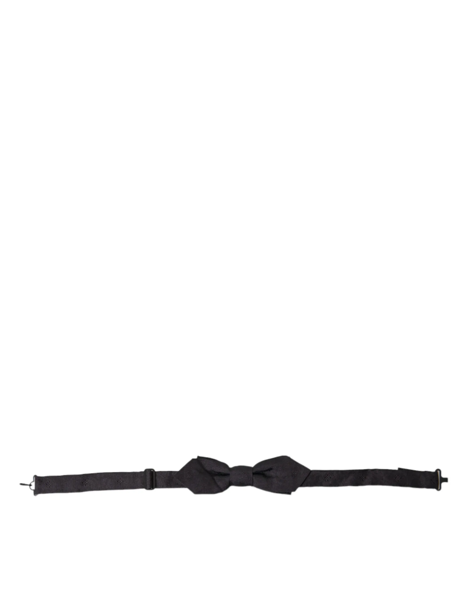 Dolce & Gabbana Men's Elegant Black Silk Bow Tie
