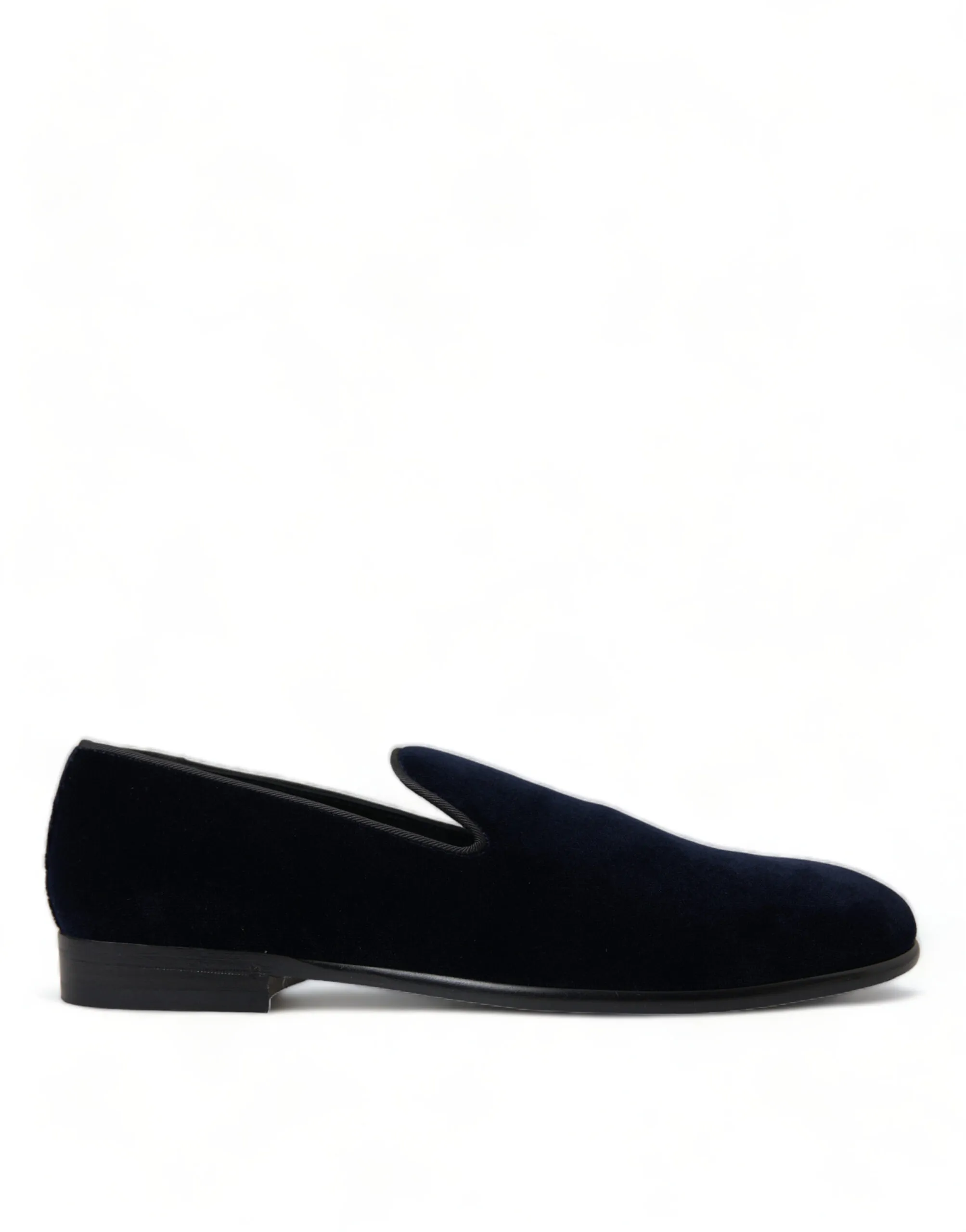 Dolce & Gabbana Men's Elegant Blue Velvet Formal Loafers