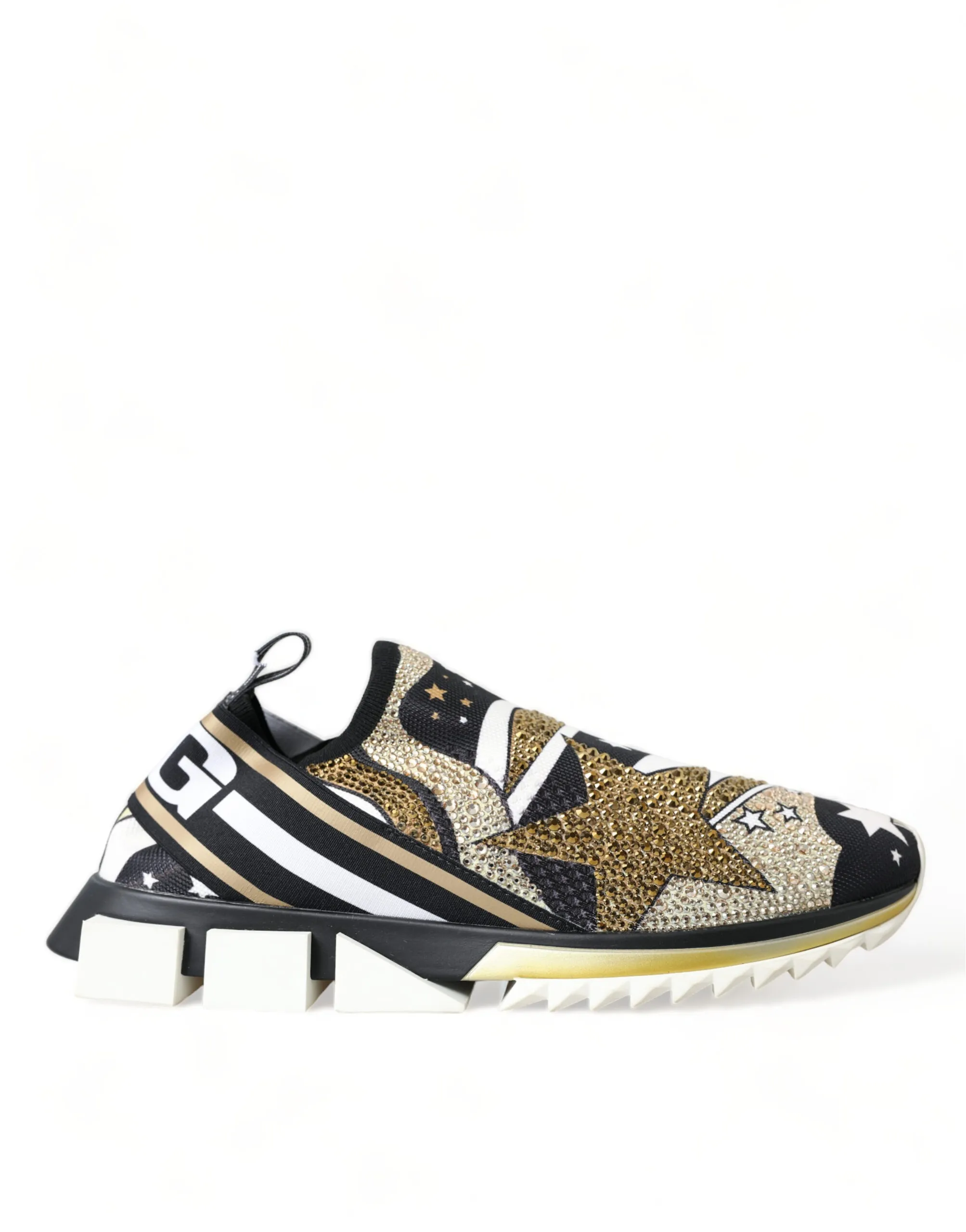 Dolce & Gabbana Men's Crystal-Embellished Sorrento Slip-On Sneakers