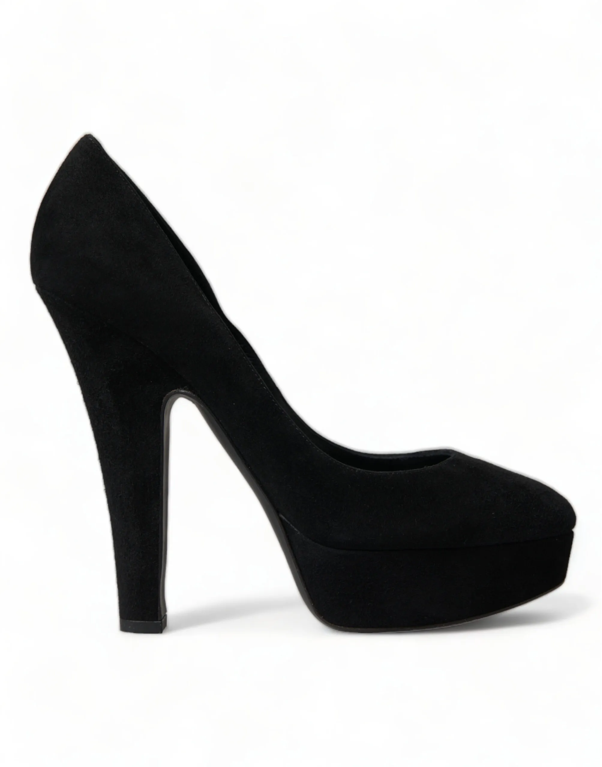 Dolce & Gabbana Women's Black Suede Heeled Pumps Sophistication