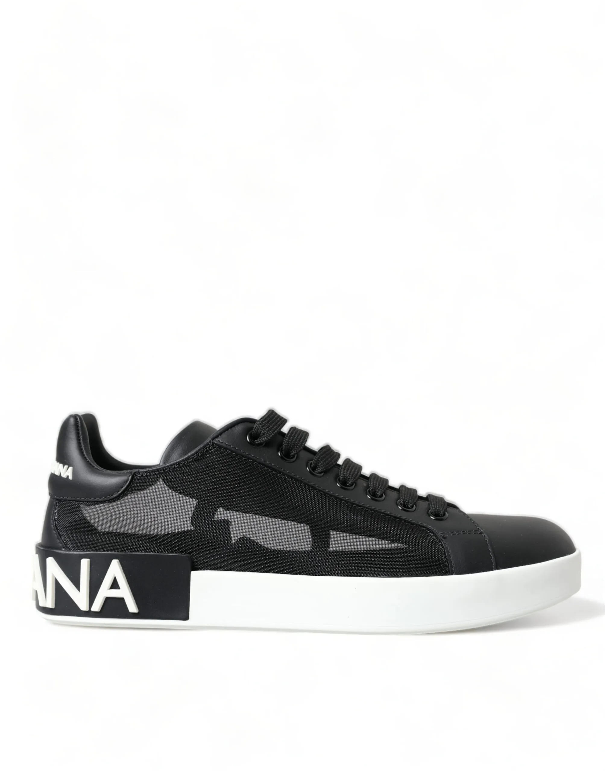 Dolce & Gabbana Women's Elegant Black and White Low-Top Sneakers