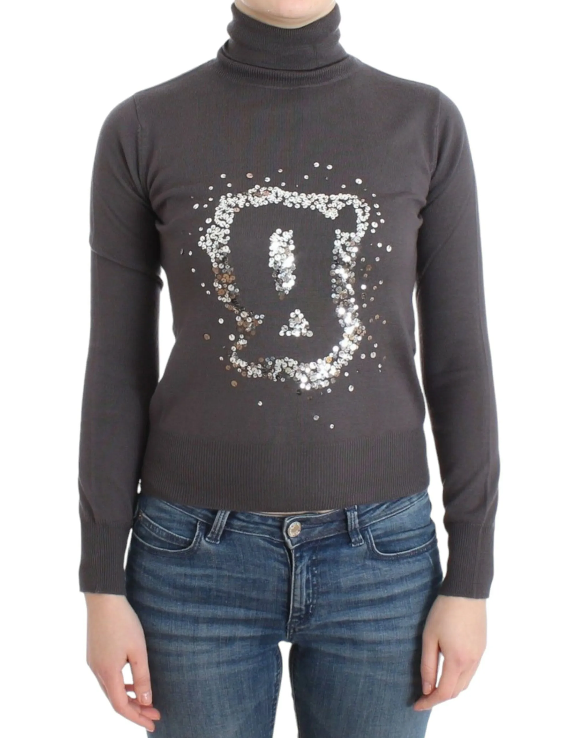 John Galliano Women's Elegant Virgin Wool Turtleneck Sweater