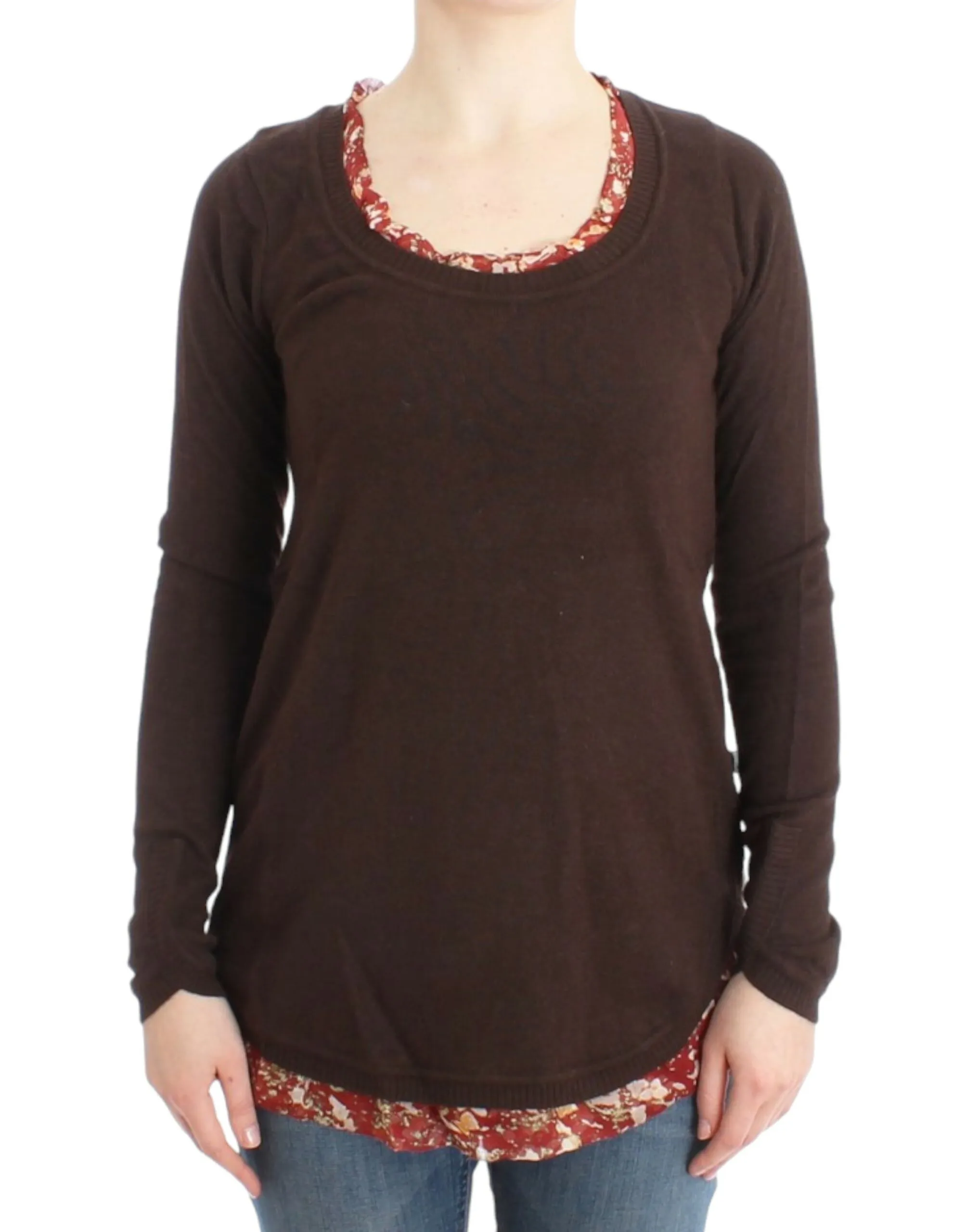 Cavalli Women's Chic Crewneck Silk-Appliqué Sweater