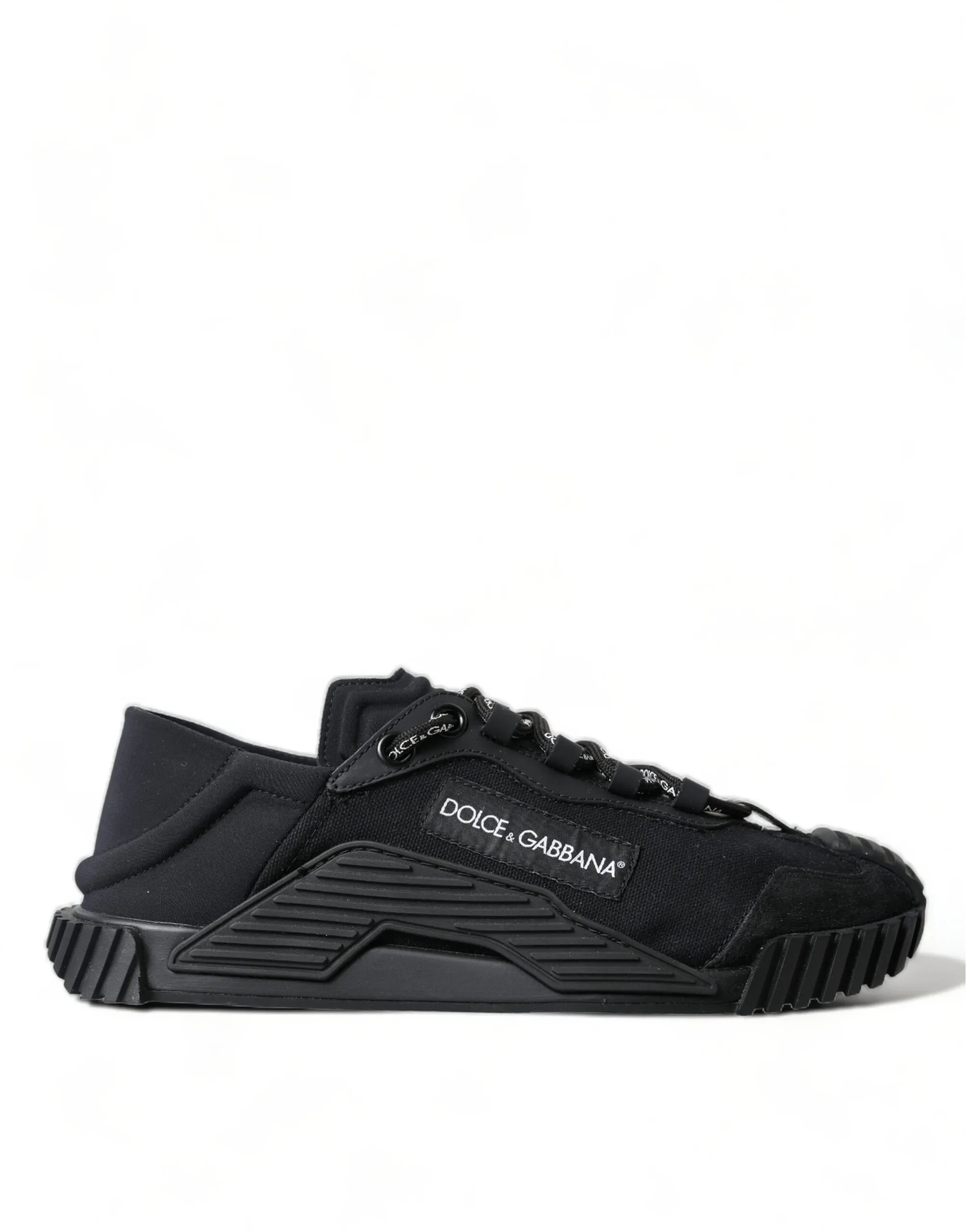 Dolce & Gabbana Women's Elegant Black NS1 Lace-Up Sneakers