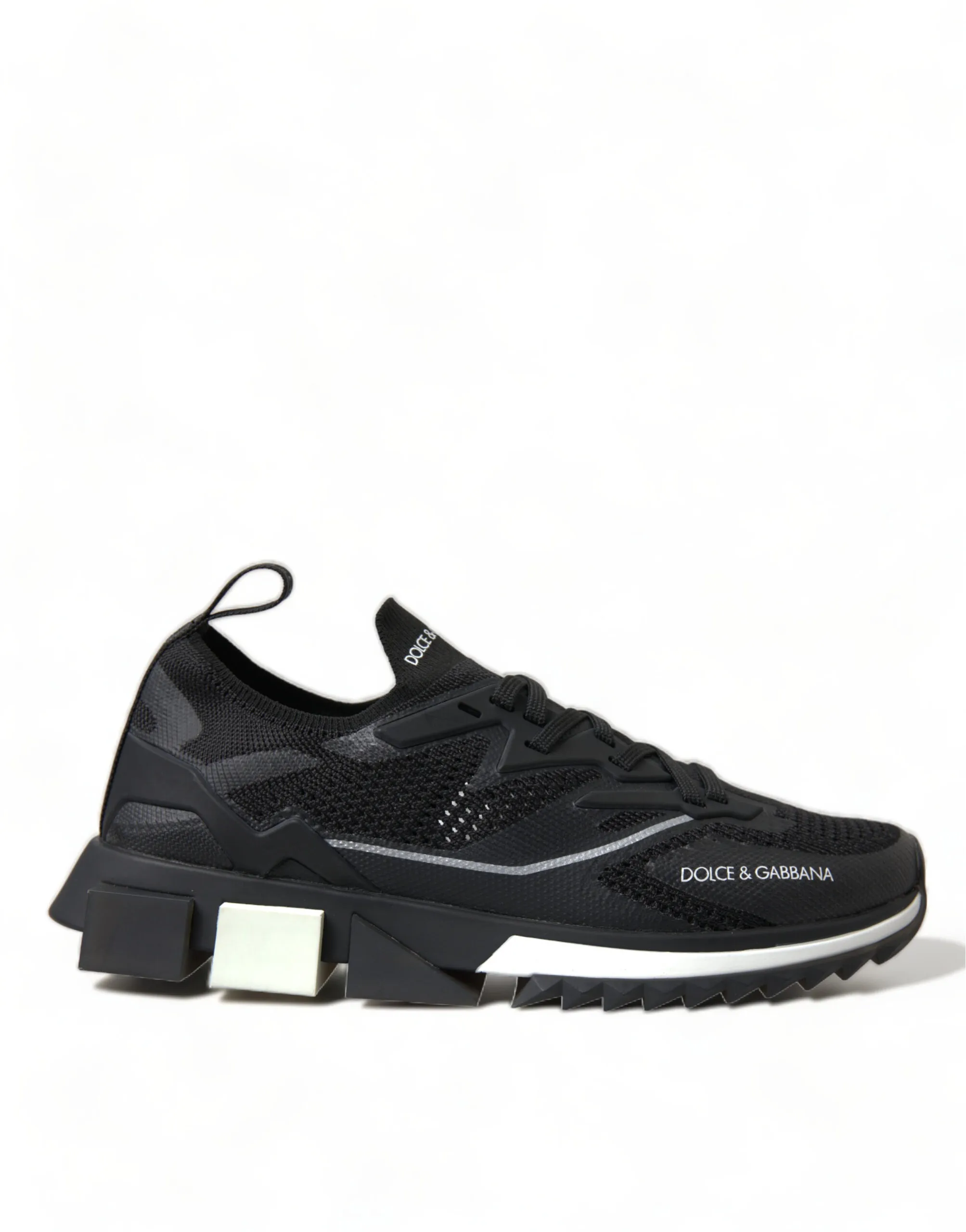 Dolce & Gabbana Men's Elegant Black Mesh Sorrento Sneakers