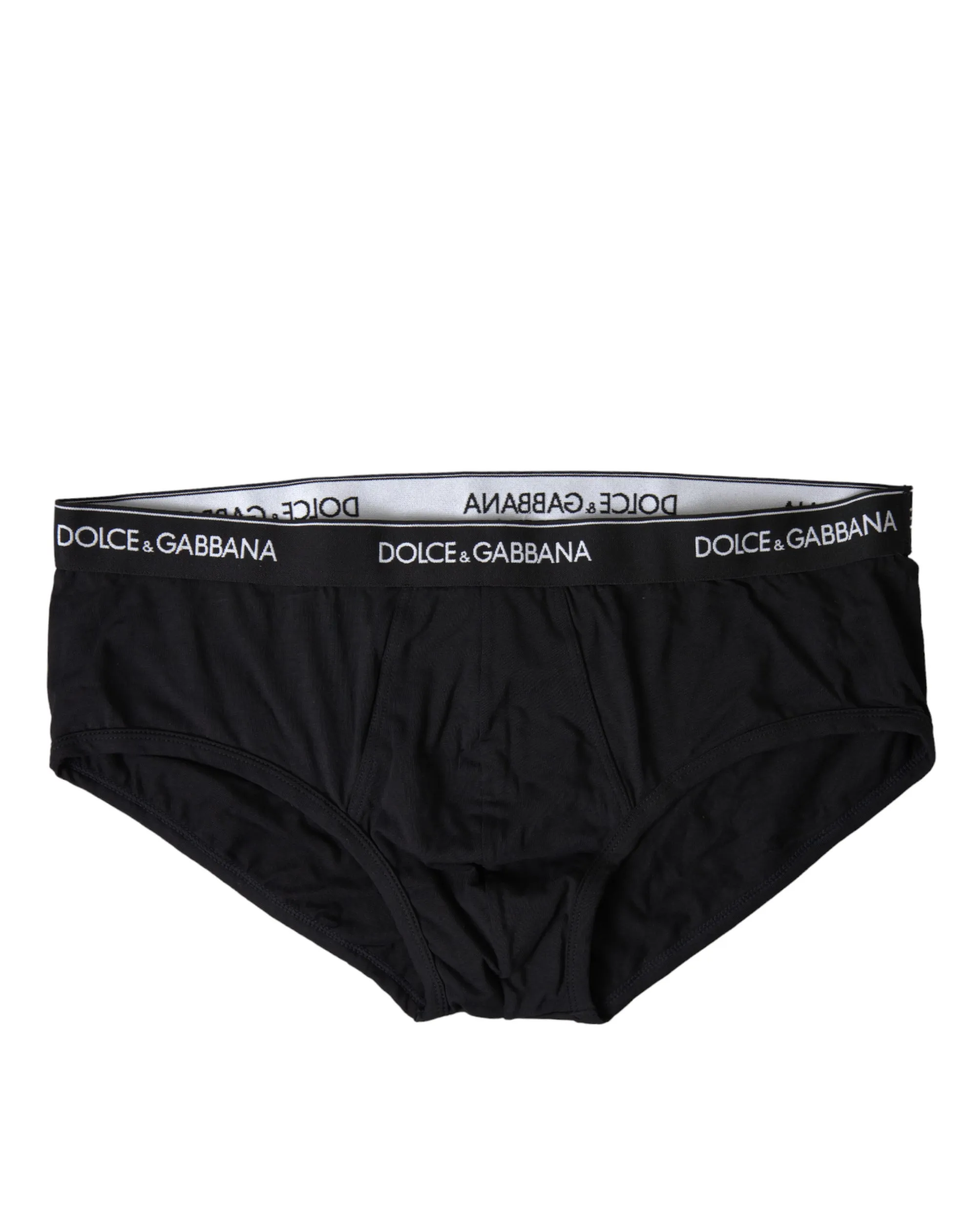 Dolce & Gabbana Men's Elegant Black Cotton Stretch Briefs