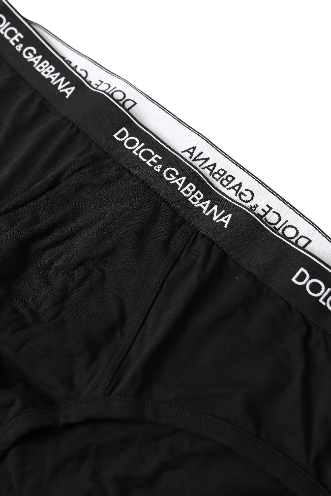 Dolce & Gabbana Men's Elegant Black Cotton Stretch Briefs