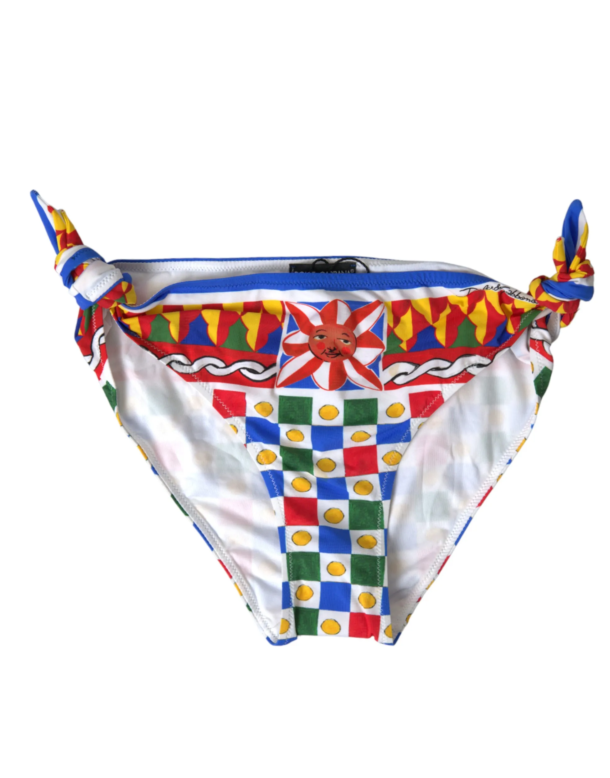 Dolce & Gabbana Women's Multicolor Carretto Print Bikini Bottom