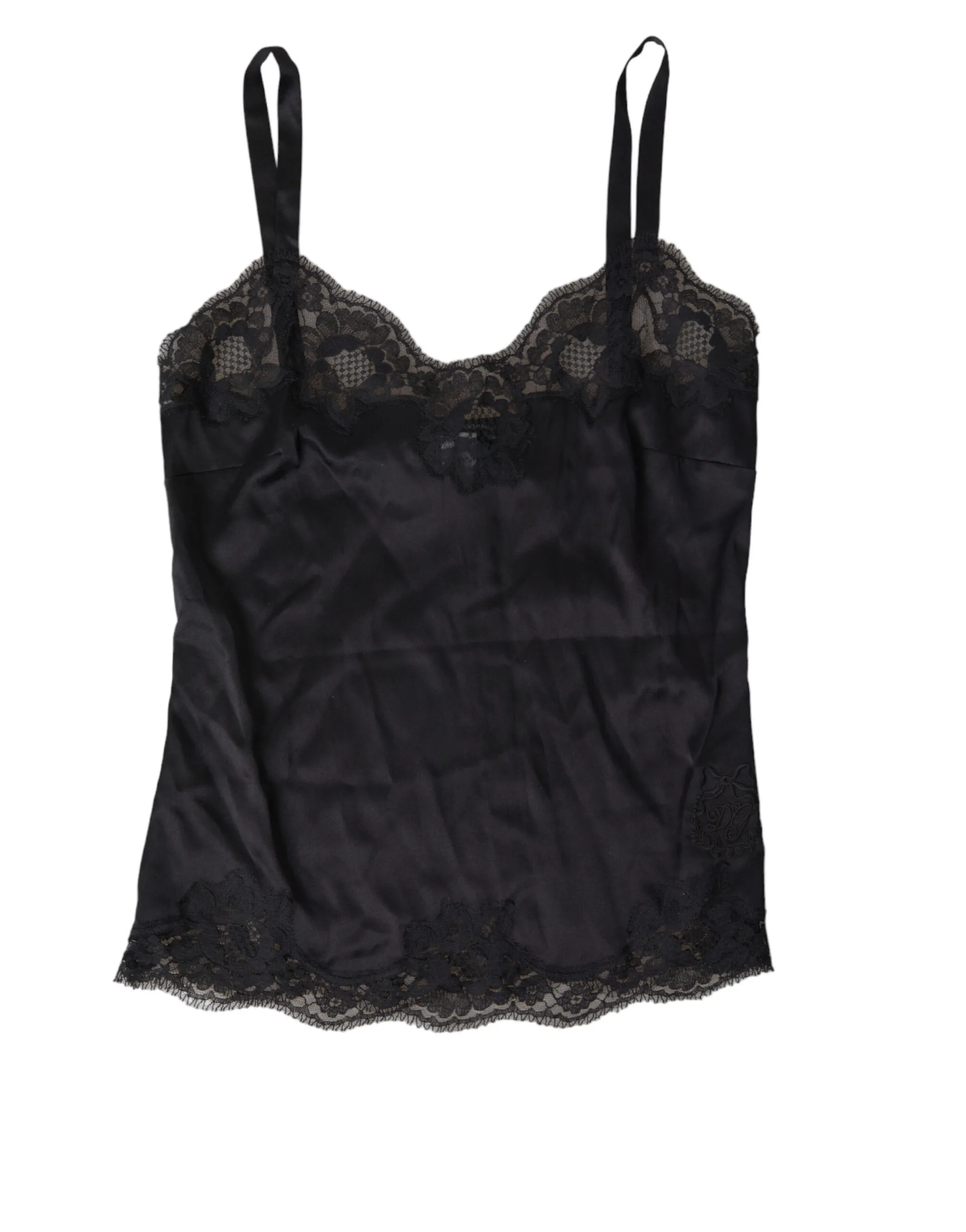 Dolce & Gabbana Women's Elegant Silk Blend Lace Camisole Top