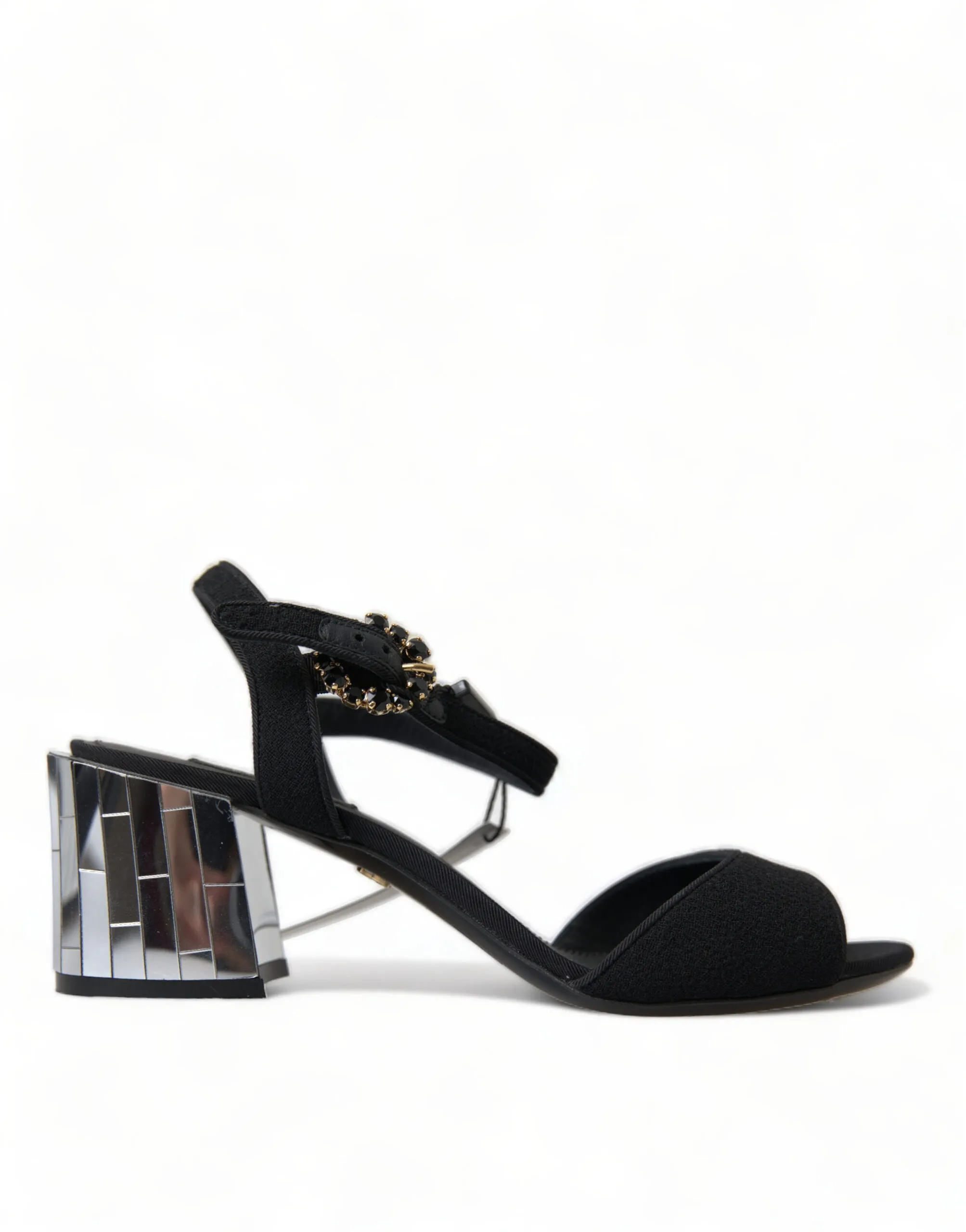 Dolce & Gabbana Women's Elegant Ankle Strap Sandals with Mirror Heels