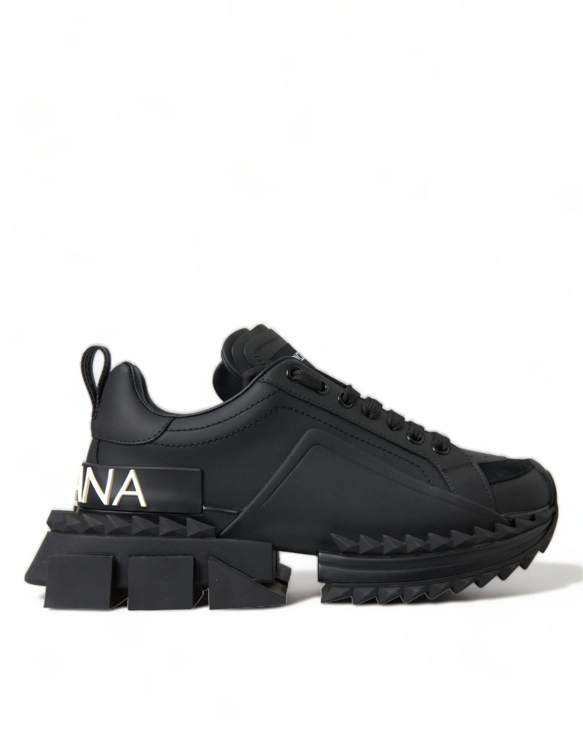 Dolce & Gabbana Women's Elegant Black Super Queen Sneakers