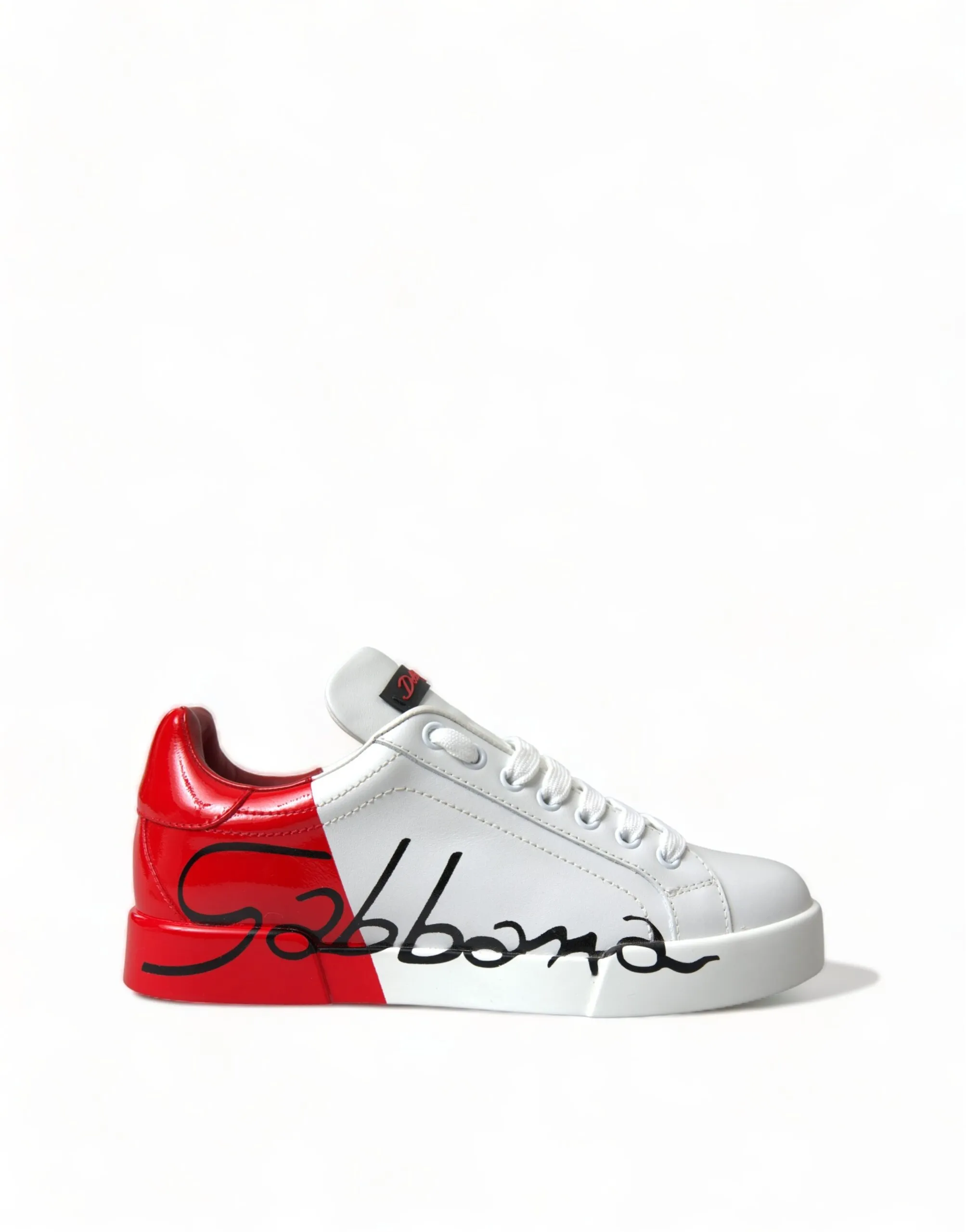 Dolce & Gabbana Women's Elegant White Leather Portofino Sneakers