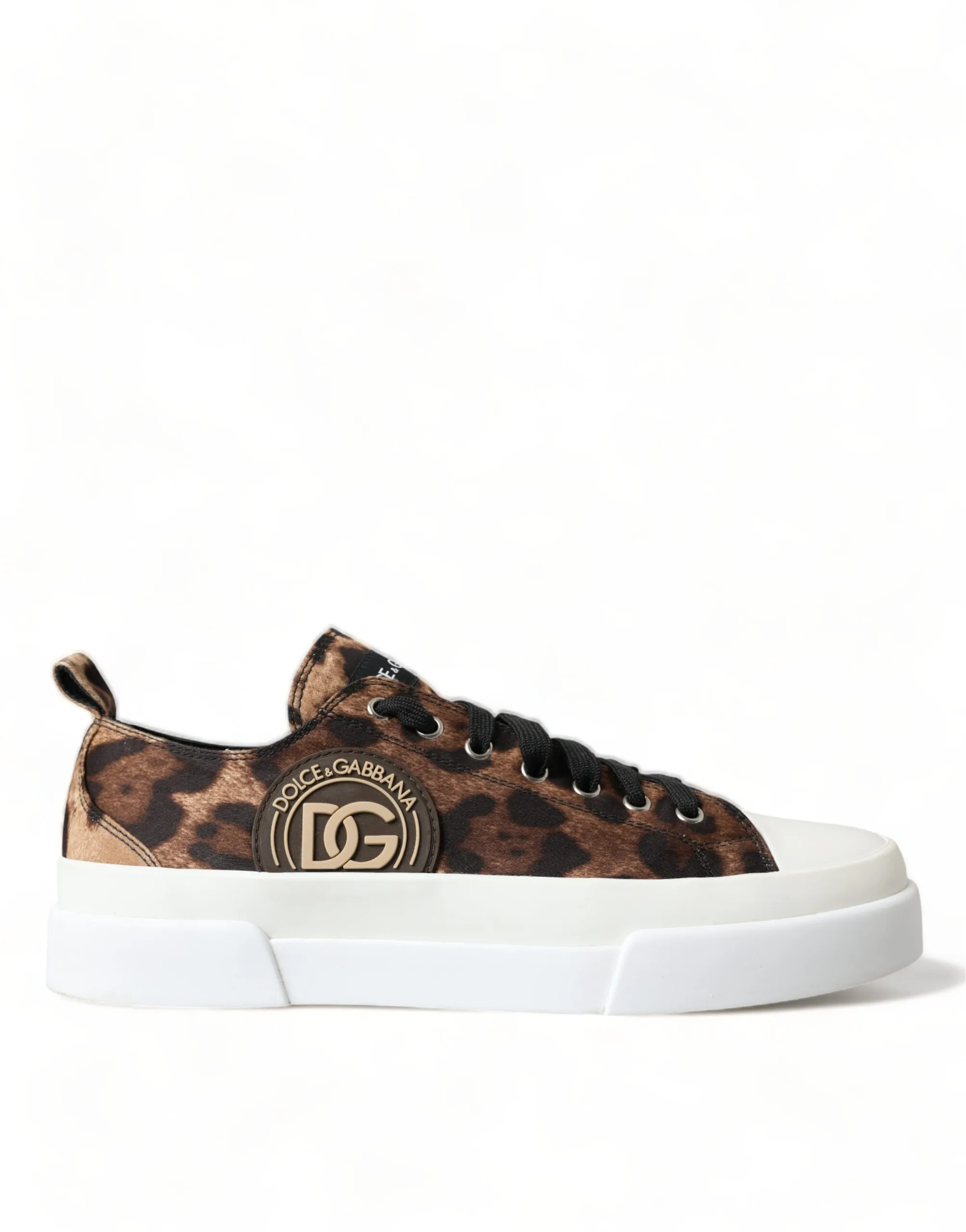 Dolce & Gabbana Men's Elegant Leopard Print Casual Sneakers