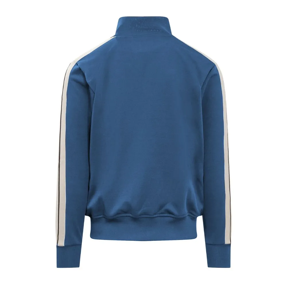 Palm Angels Men's Blue & White Turtleneck Zip Jacket