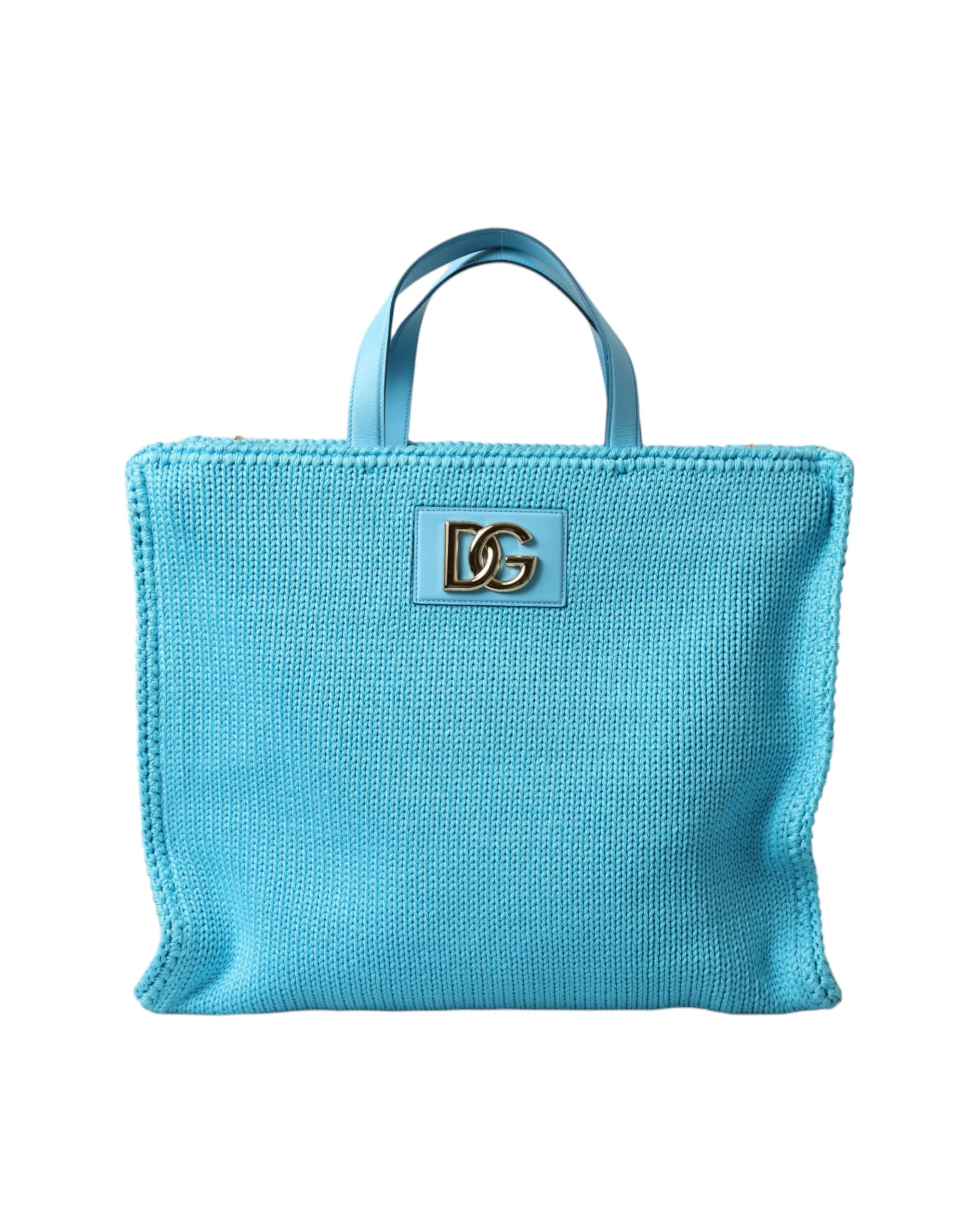 Dolce & Gabbana Women's Elegant Turquoise Gold-Accent Tote Bag