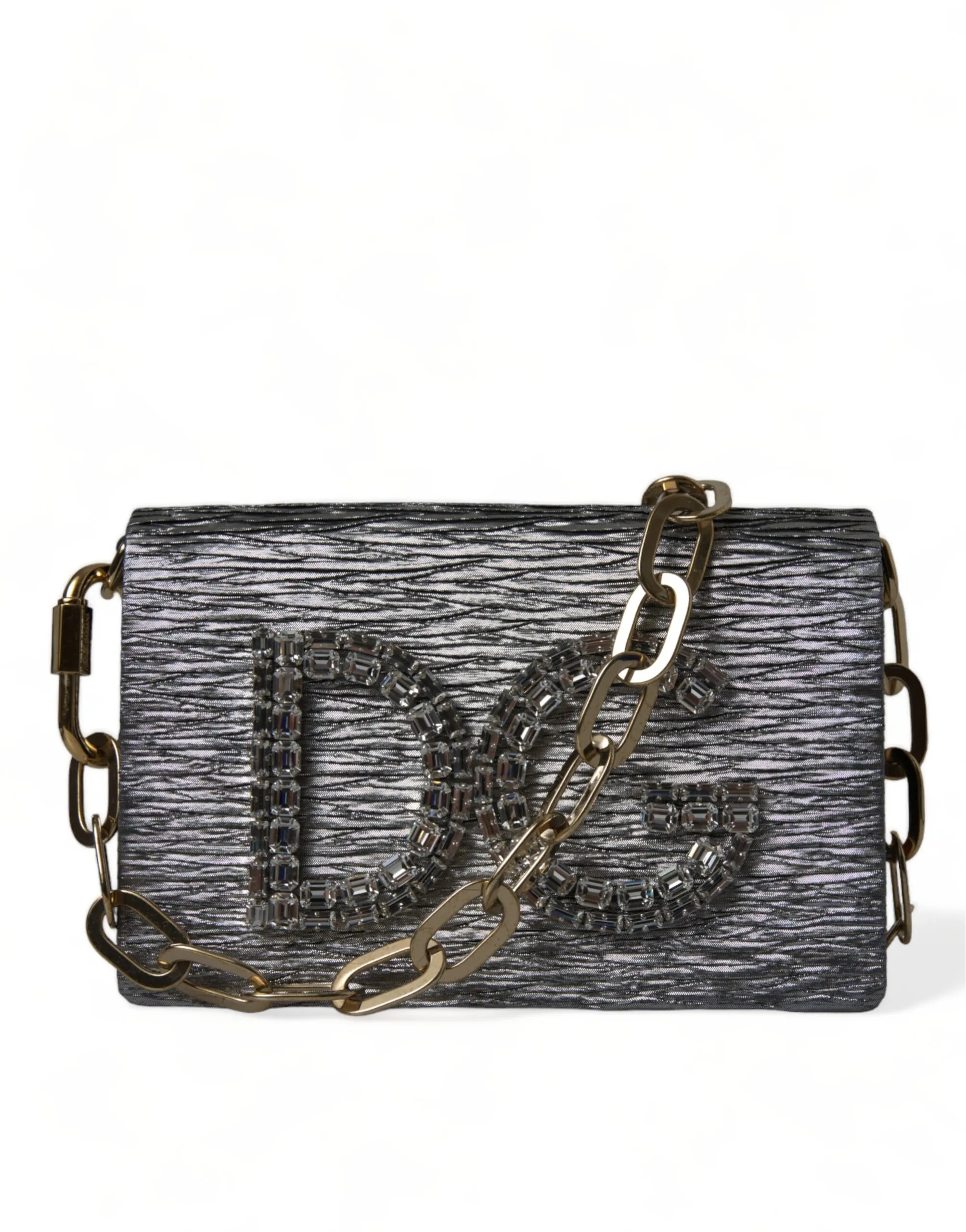Dolce & Gabbana Women's Exquisite Silver Swarovski Embellished Clutch