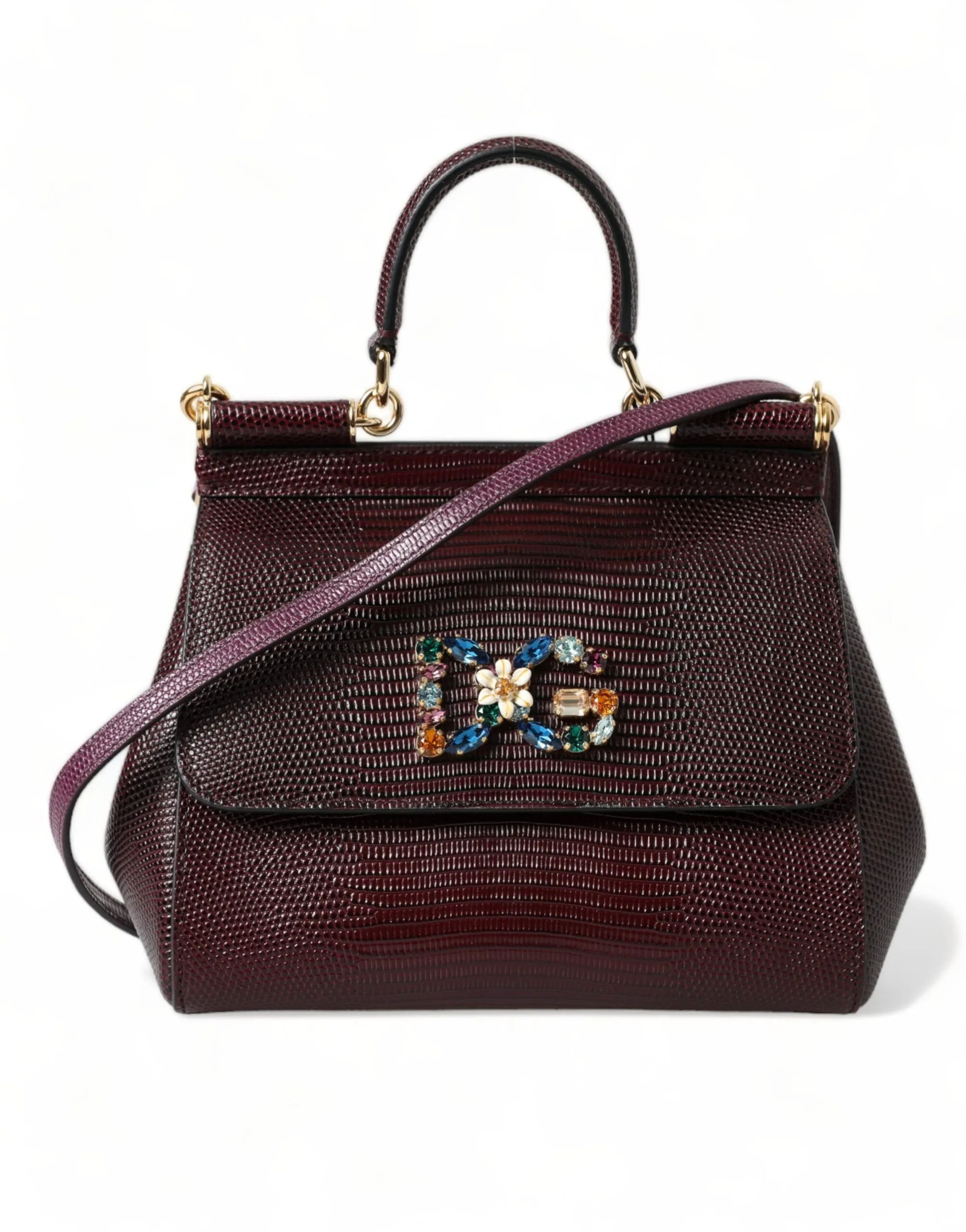 Dolce & Gabbana Women's Elegant Bordeaux Leather Satchel