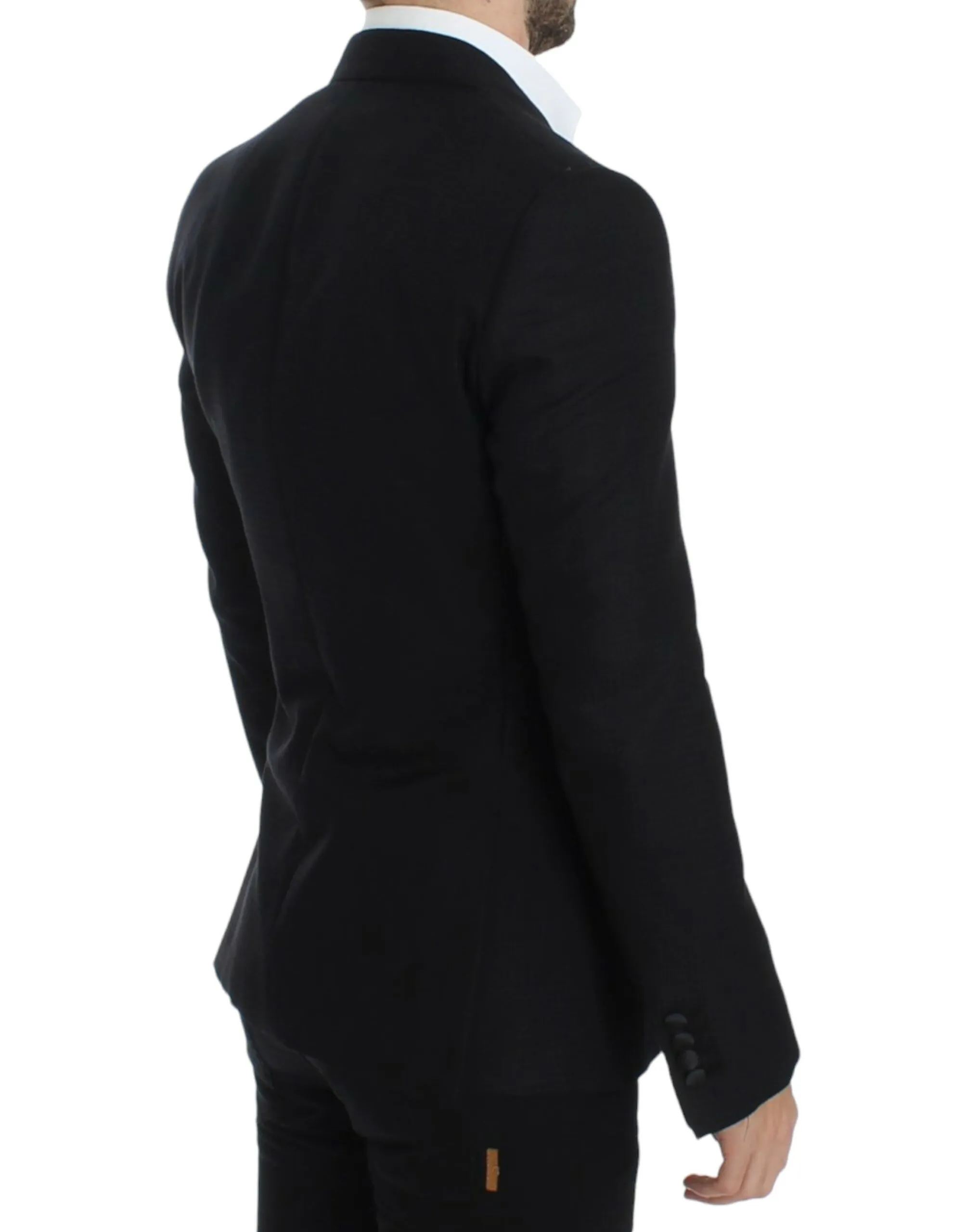 Dolce & Gabbana Men's Elegant Black Silk Blend Sicilia Blazer