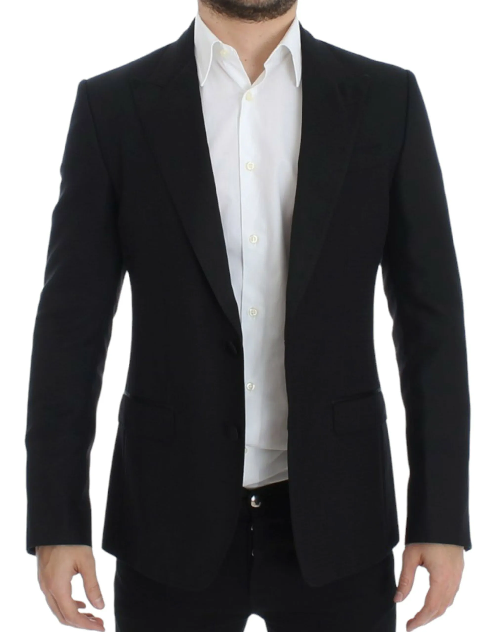 Dolce & Gabbana Men's Elegant Black Silk Blend Sicilia Blazer