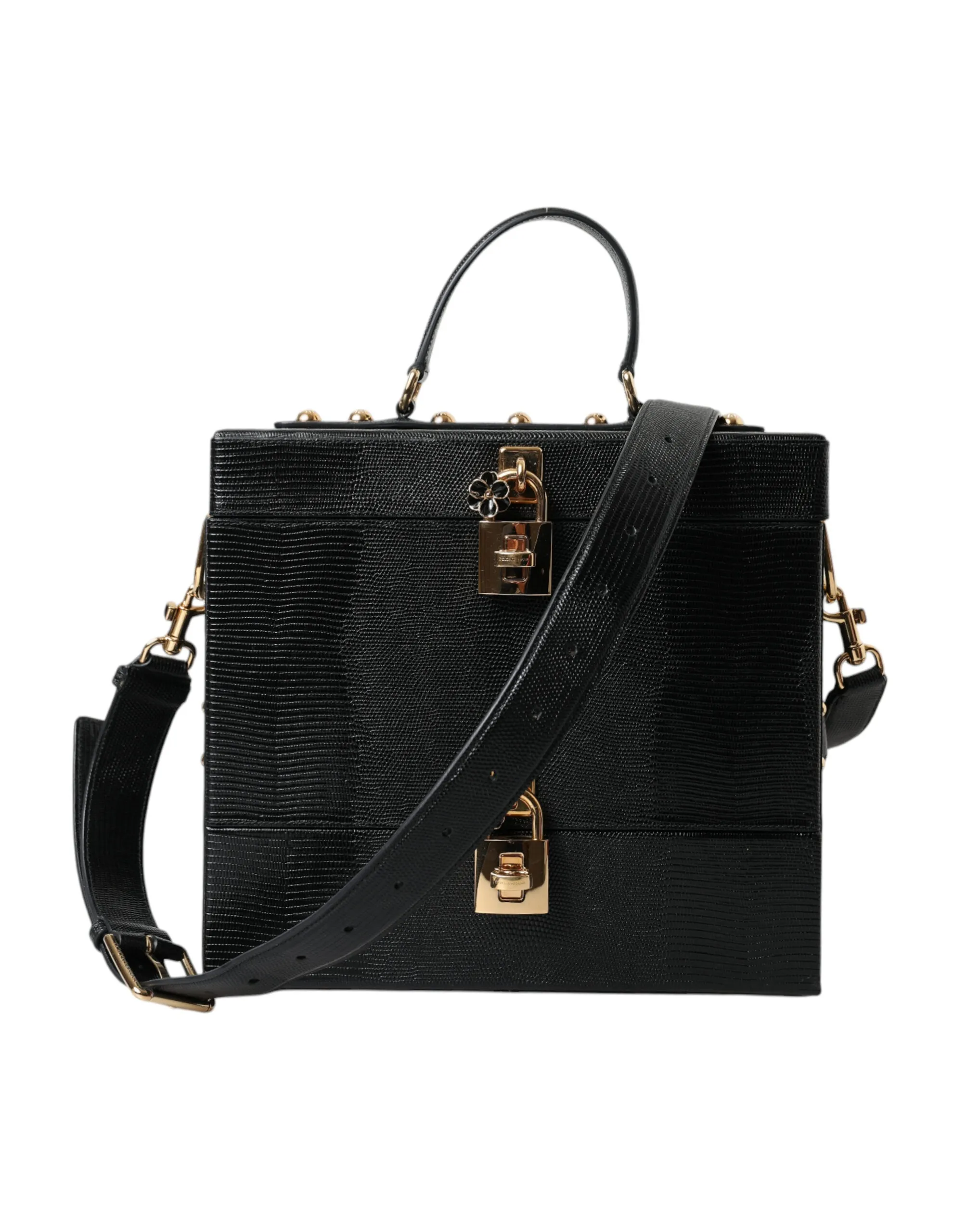 Dolce & Gabbana Women's Elegant Embossed Leather Box Bag