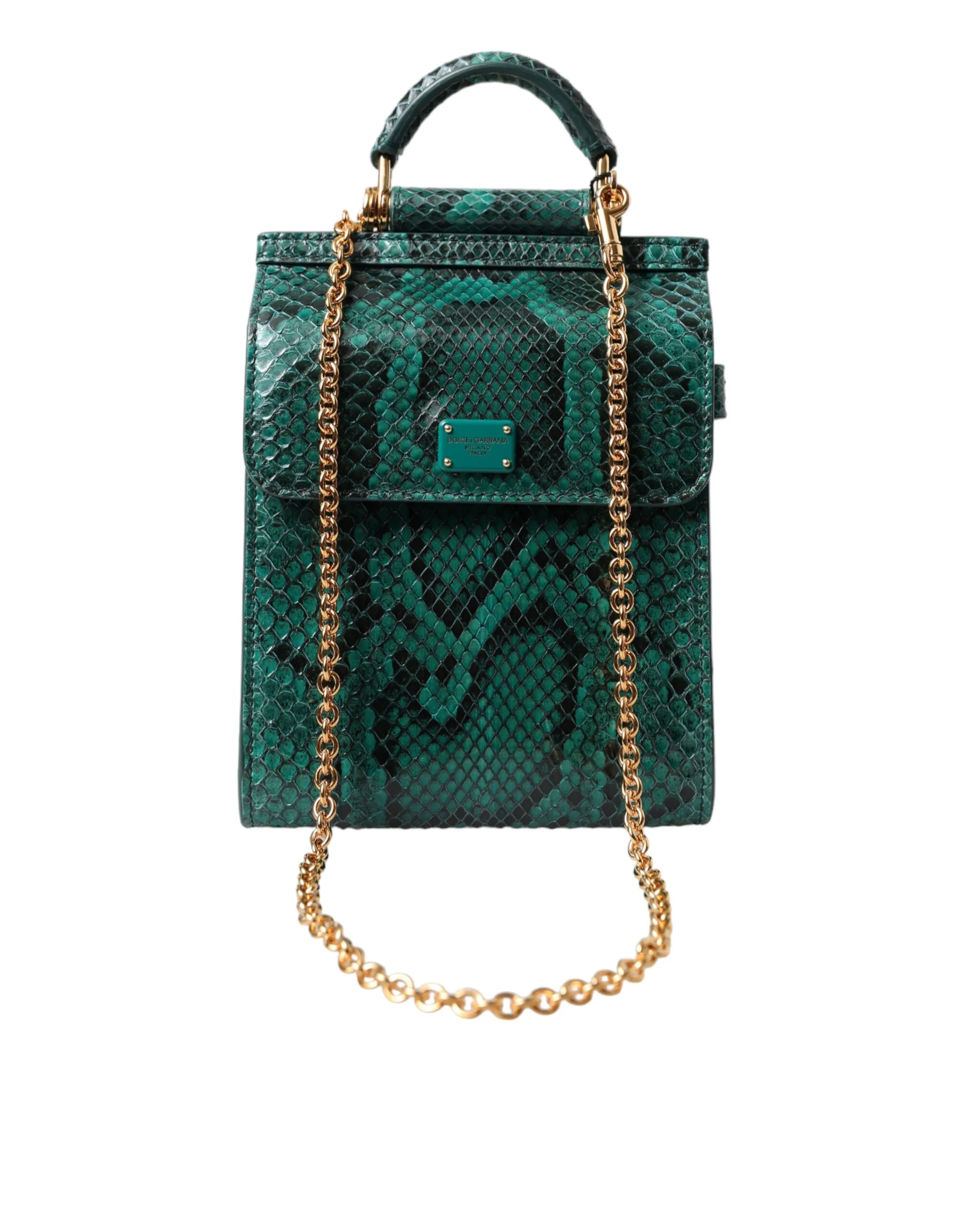 Dolce & Gabbana Women's Exotic Green Python Leather Crossbody Bag