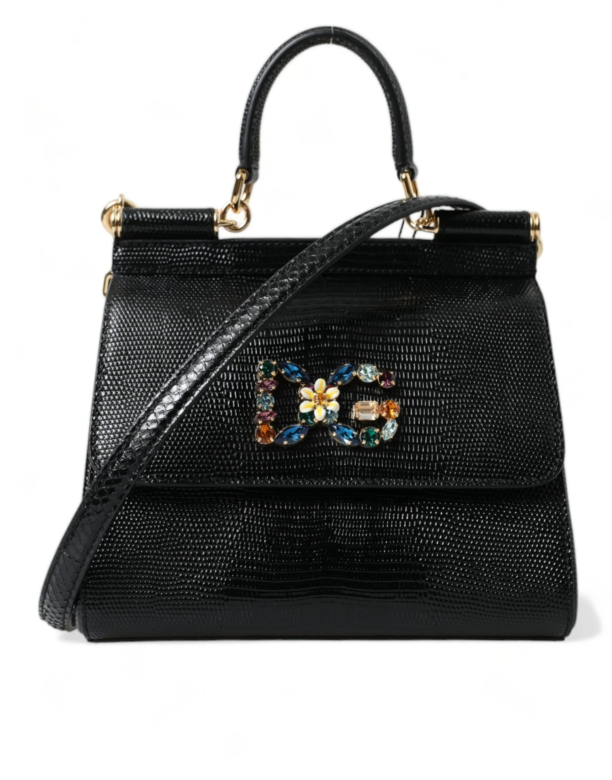 Dolce & Gabbana Women's Elegant Black Leather Satchel