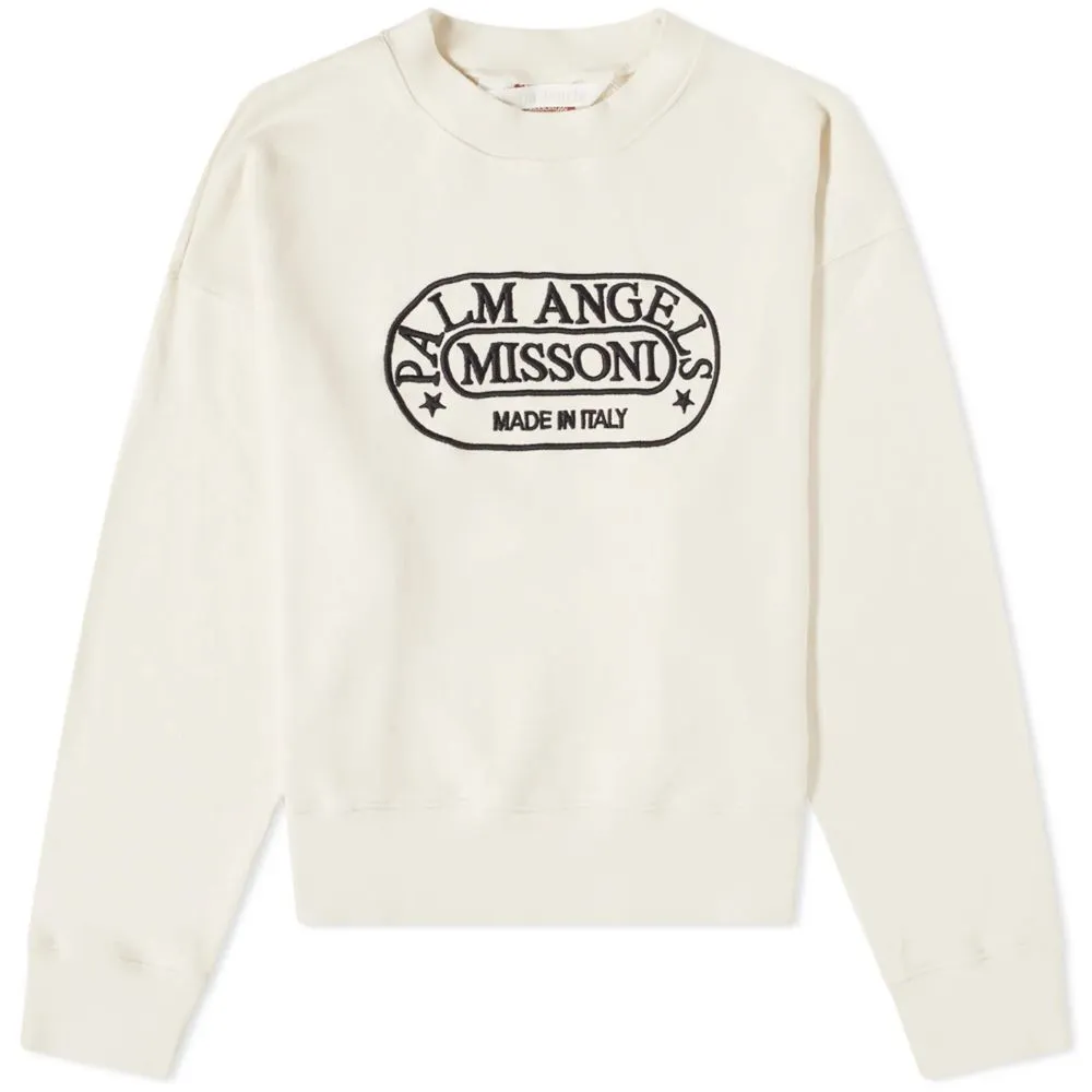 Palm Angels Women's Embroidered Cotton Sweatshirt with Logo Detail