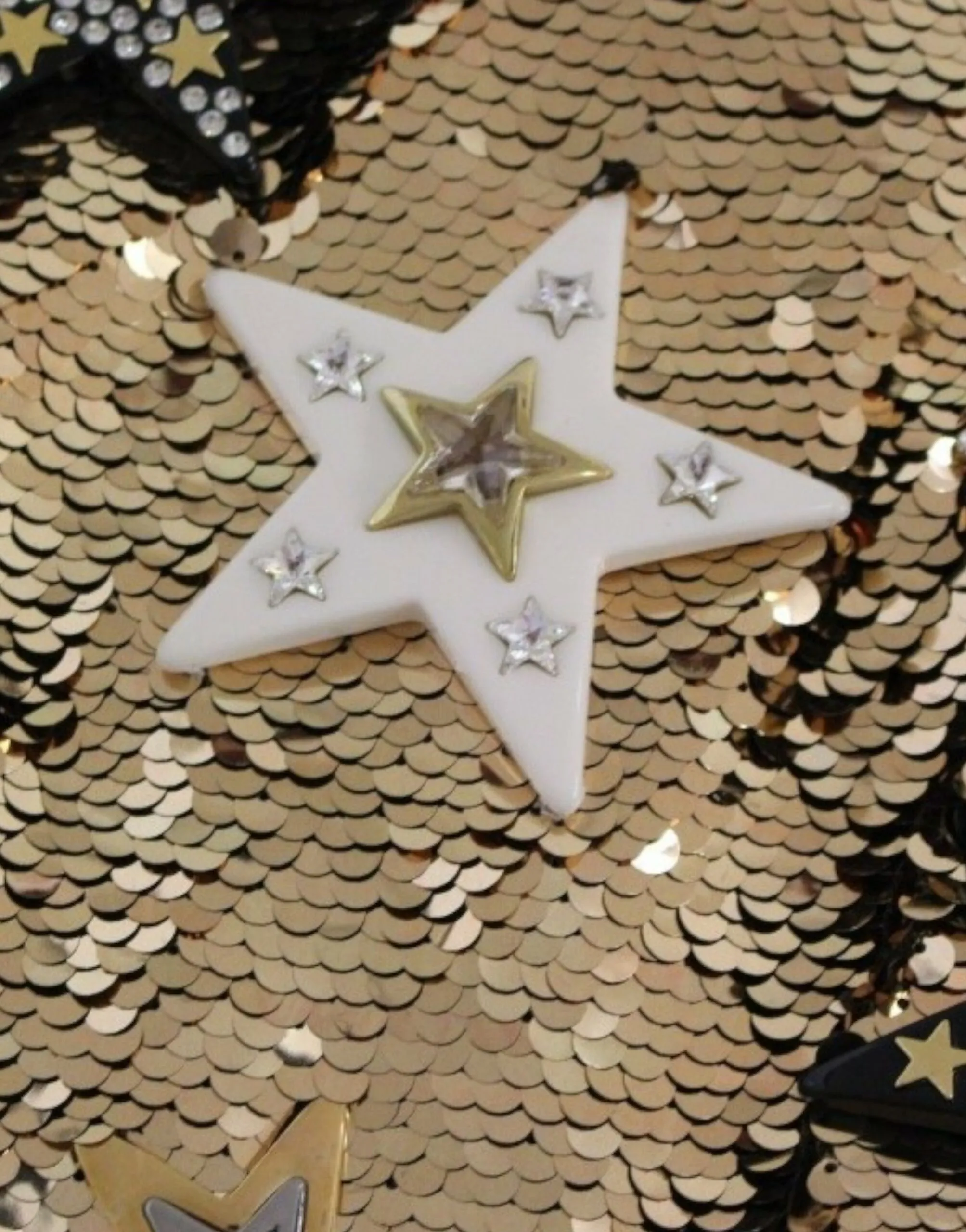 Dolce & Gabbana Women's Exquisite Gold Sequined Star Sheath Dress