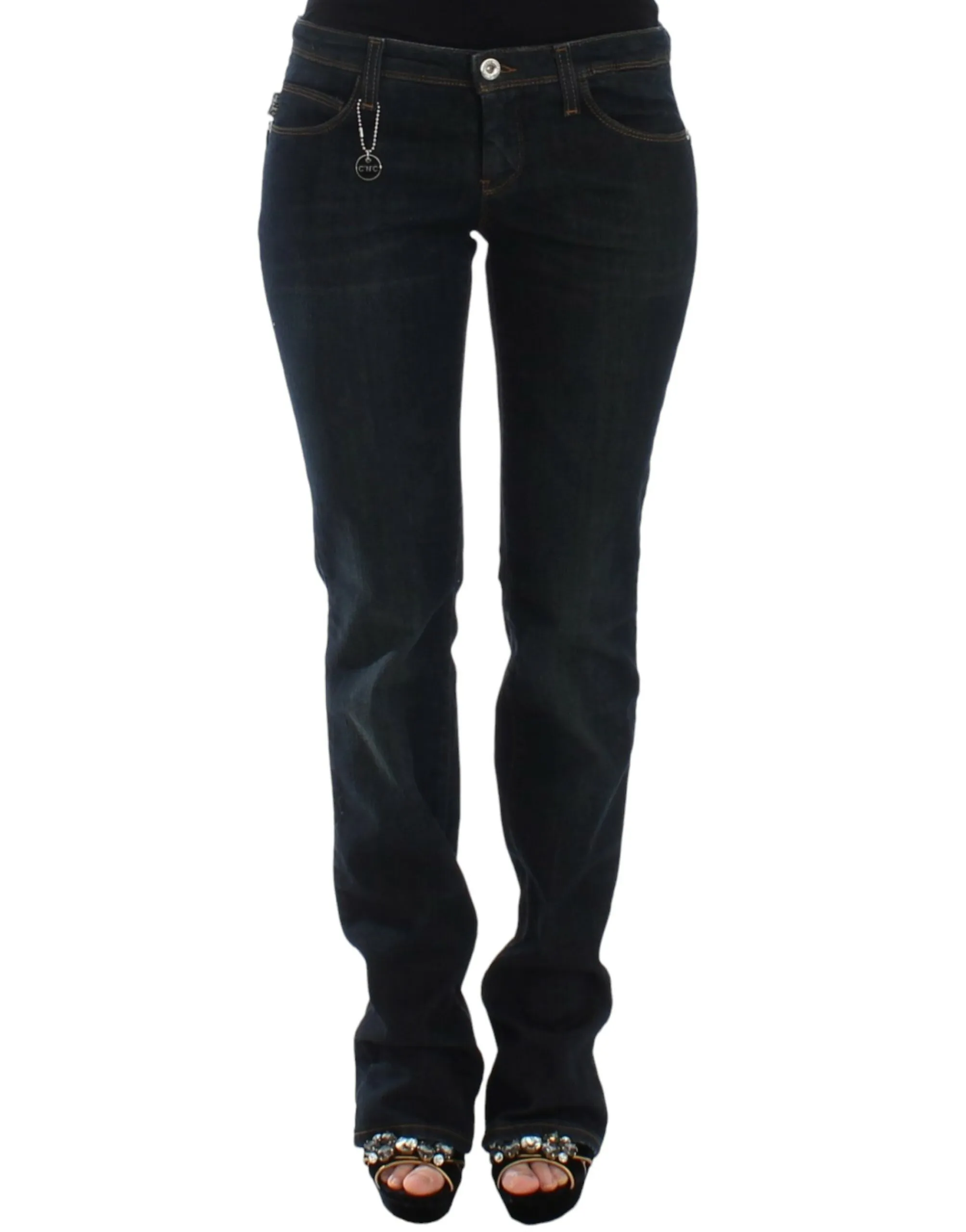 Costume National Women's Chic Blue Slim Fit Denim Delight