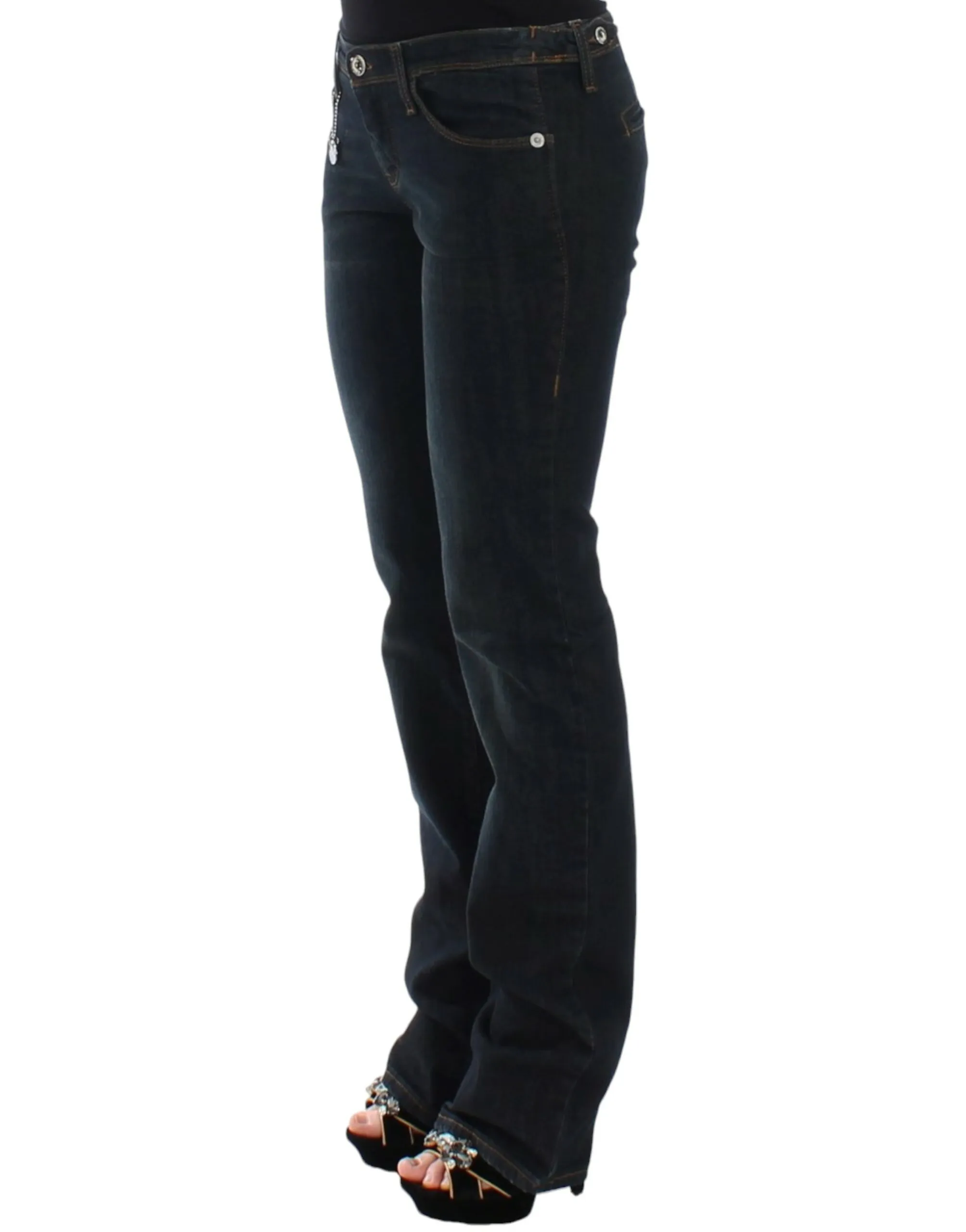 Costume National Women's Chic Blue Slim Fit Denim Delight