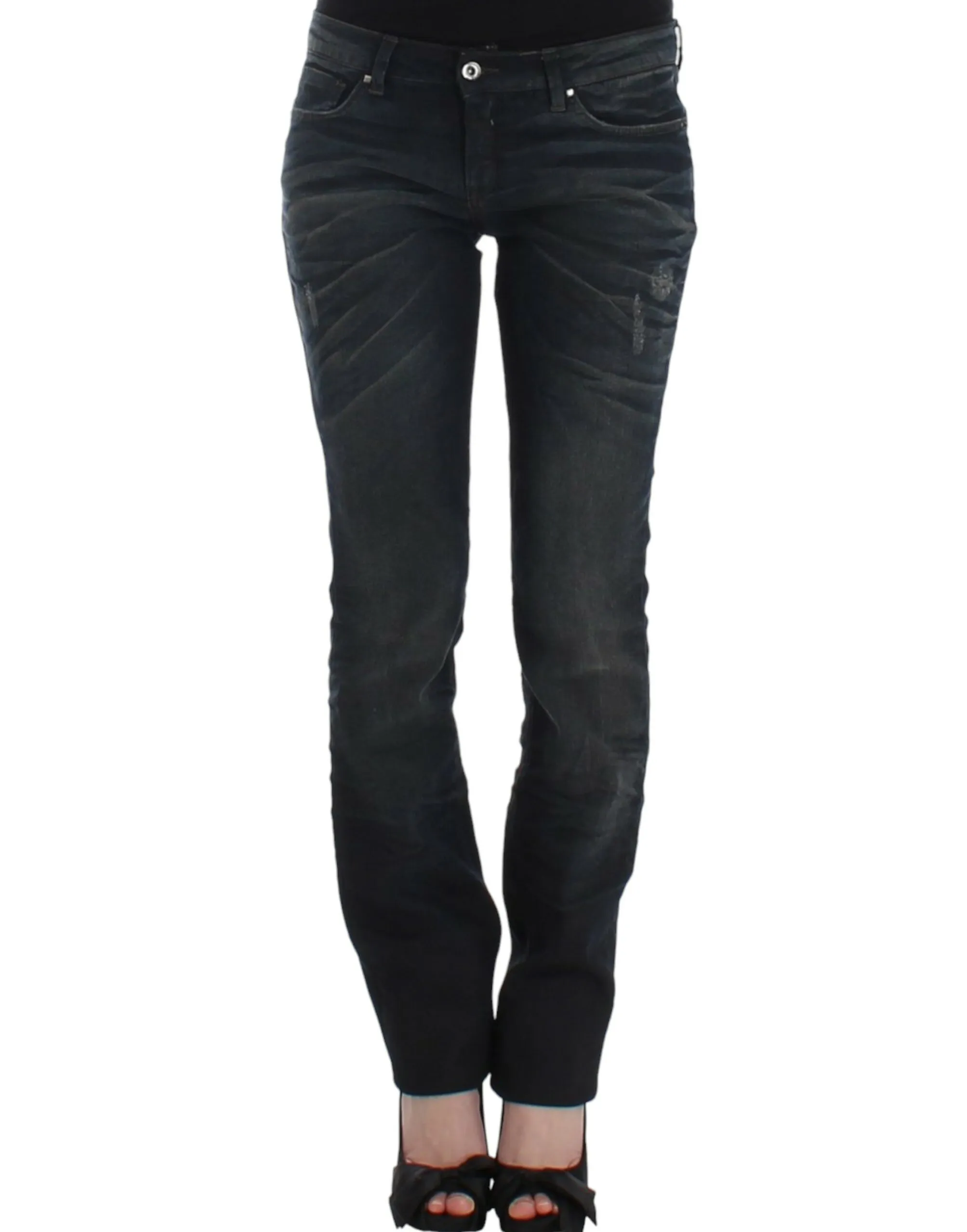 Costume National Women's Chic Superskinny Blue Denim Jeans