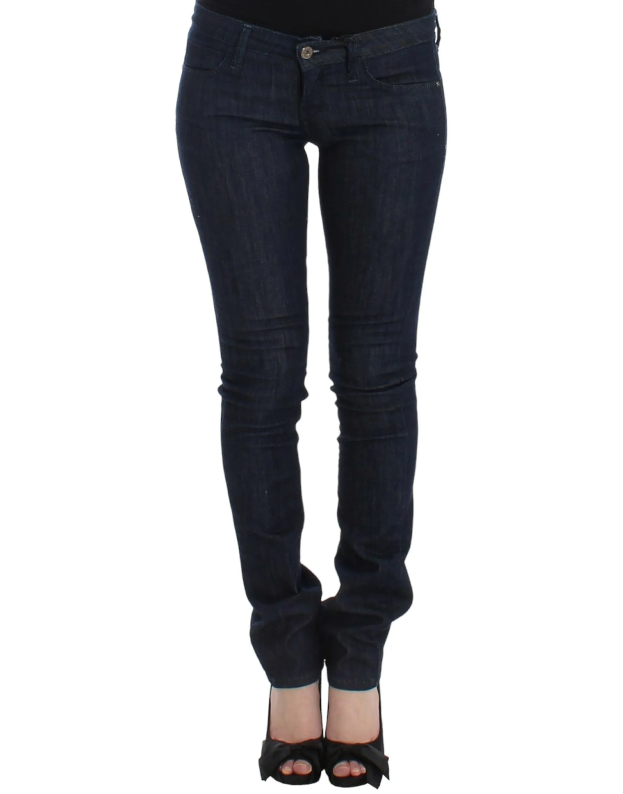 Costume National Women's Chic Dark Blue Skinny Leg Jeans