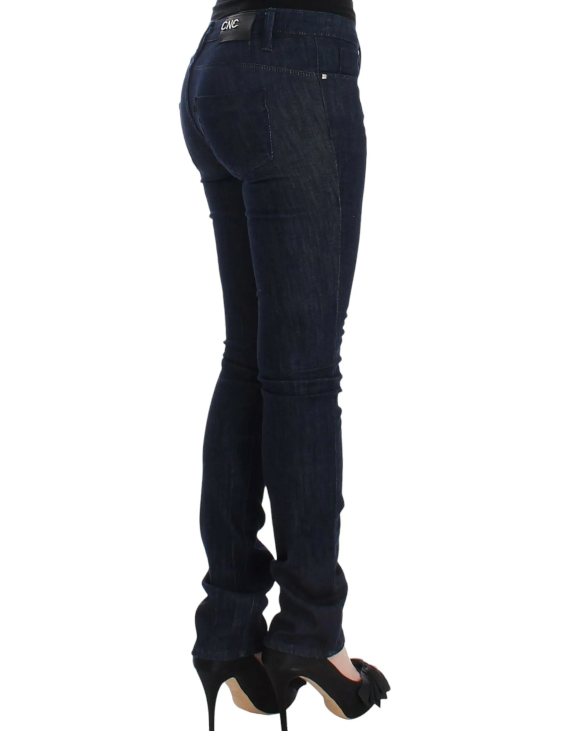 Costume National Women's Chic Dark Blue Skinny Leg Jeans
