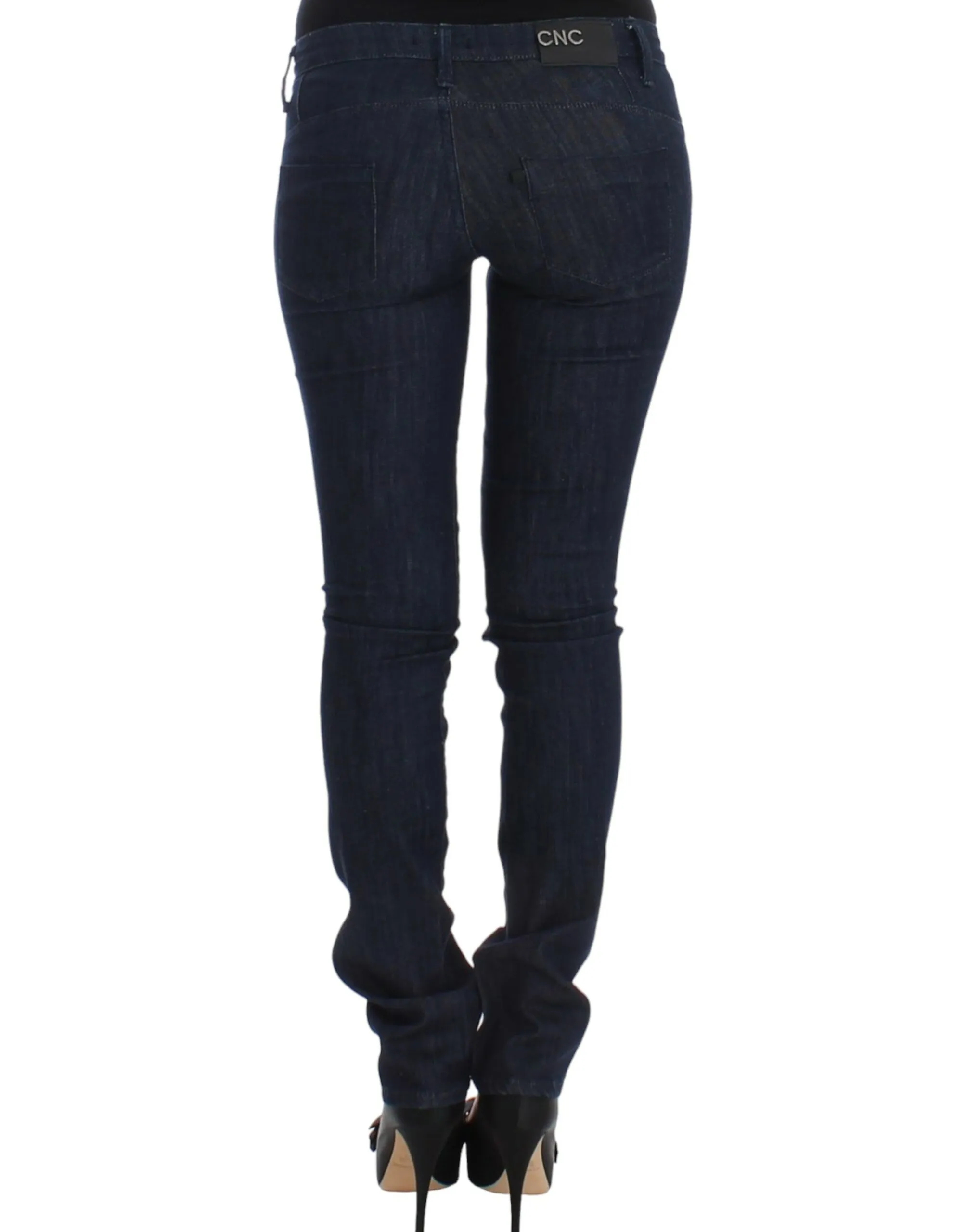Costume National Women's Chic Dark Blue Skinny Leg Jeans