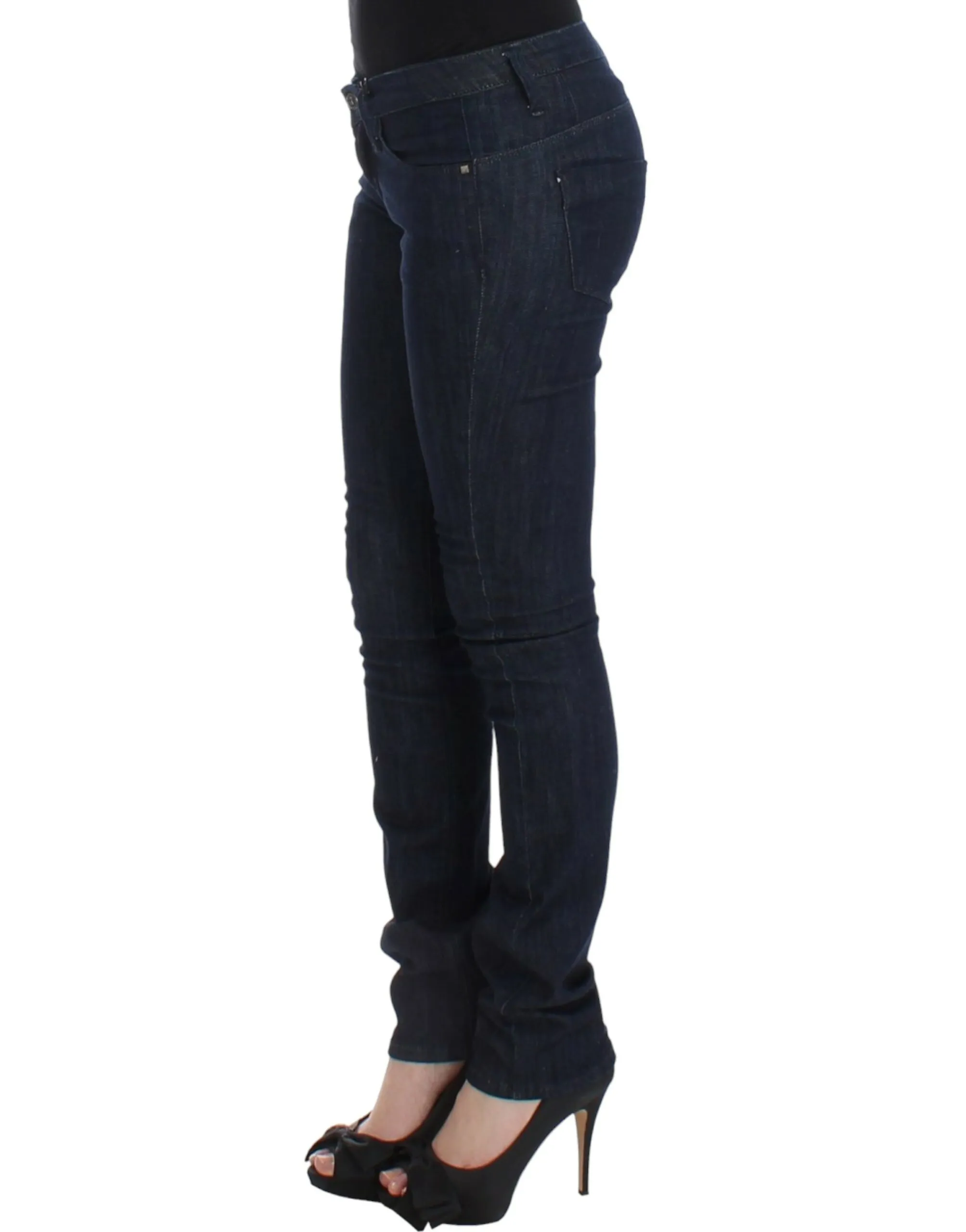 Costume National Women's Chic Dark Blue Skinny Leg Jeans