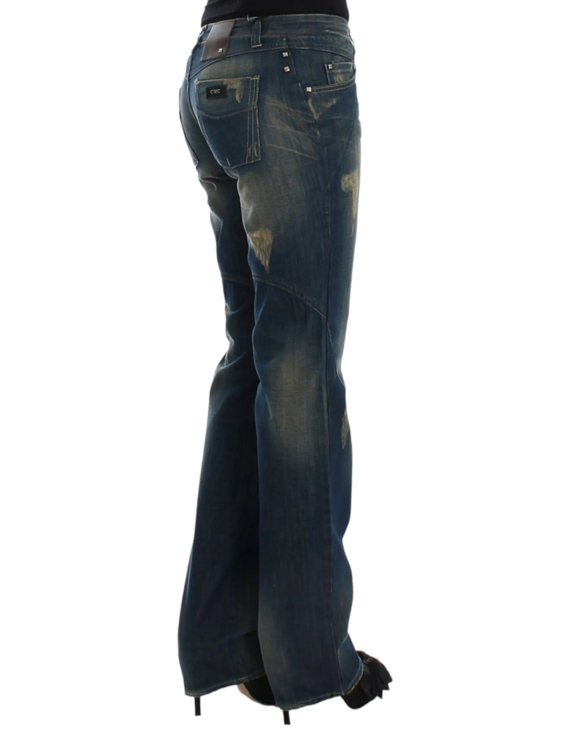 Costume National Women's Chic Straight Leg Blue Denim Jeans