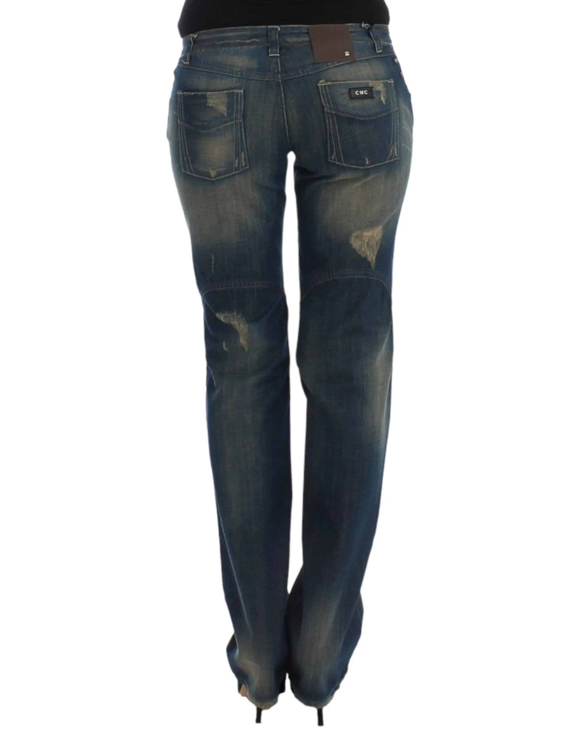 Costume National Women's Chic Straight Leg Blue Denim Jeans