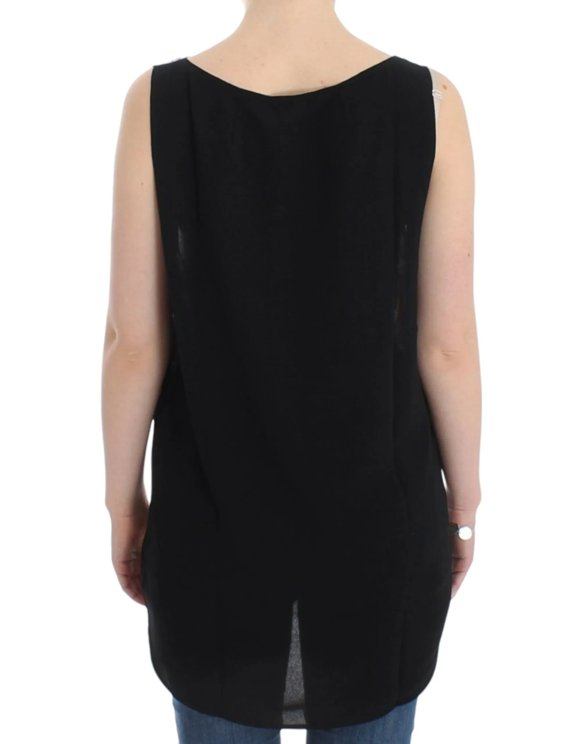 Costume National Women's Chic Multicolor Sleeveless Top