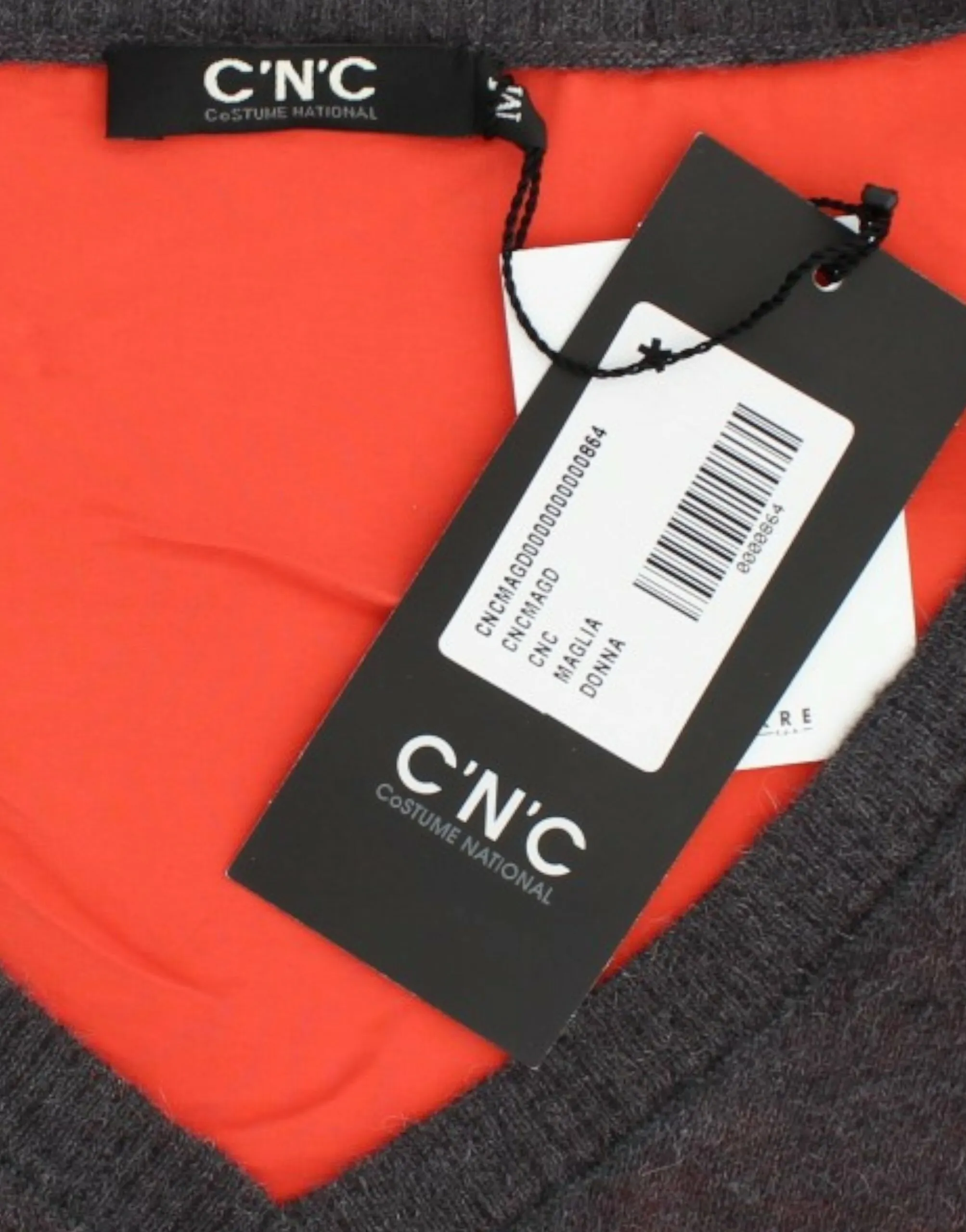 Costume National Women's Chic V-Neck Alpaca Blend Short Sleeve Sweater