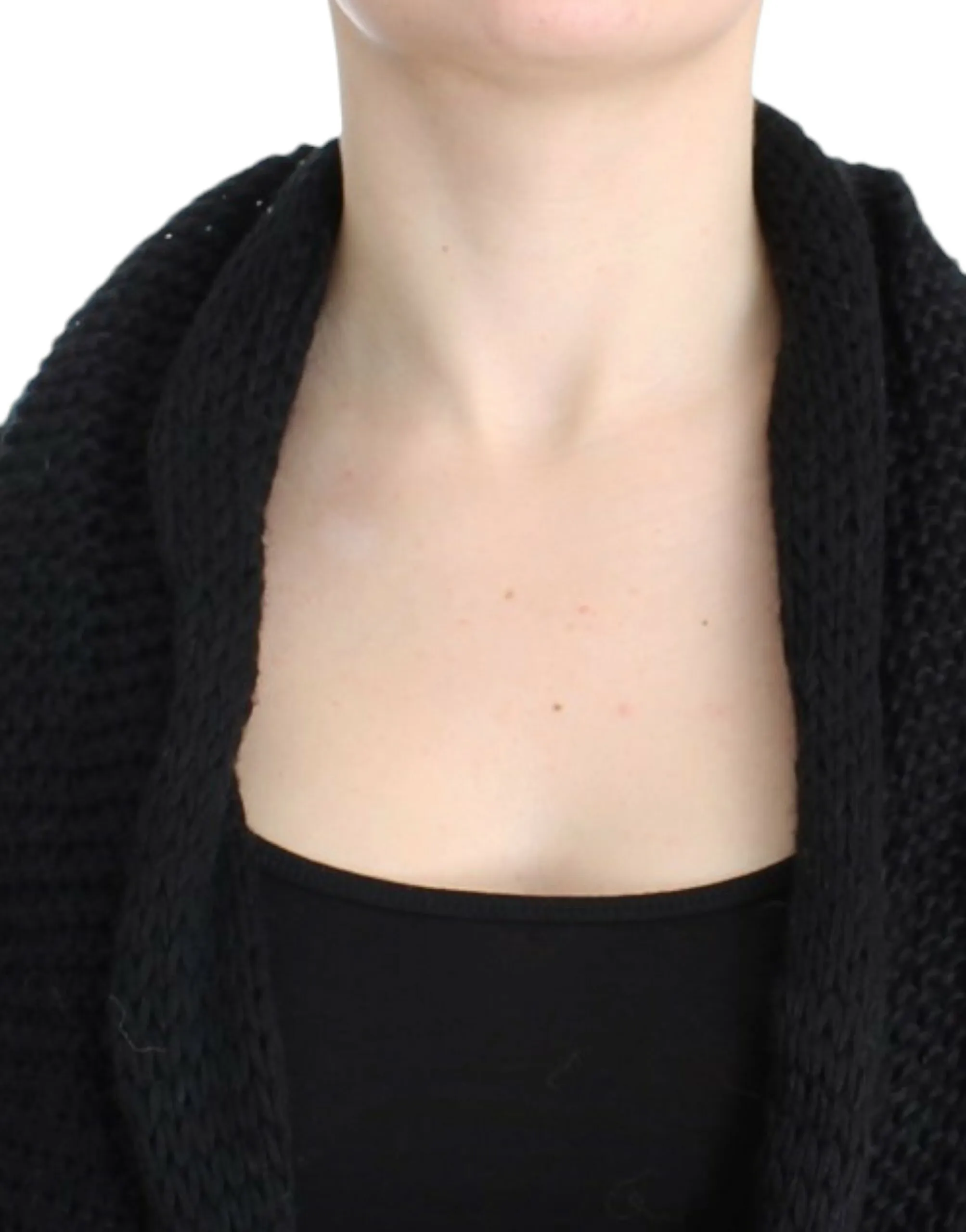 Costume National Women's Chic Sleeveless Knitted Vest Cardigan