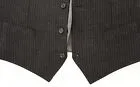 Dolce & Gabbana Men's Elegant Gray Striped Wool Dress Vest